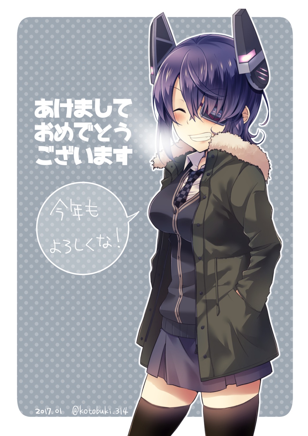 eyepatch, kantai_collection, kotobuki_(momoko_factory), seifuku, tenryuu_(kancolle), thighhighs