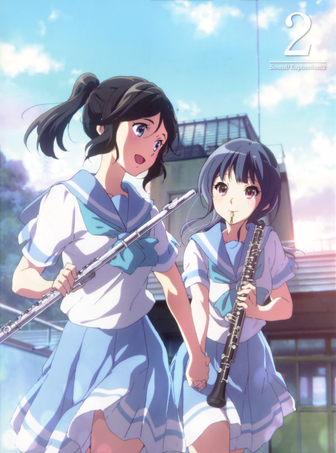 disc_cover, hibike!_euphonium, ikeda_shouko, kasaki_nozomi, seifuku, yoroizuka_mizore