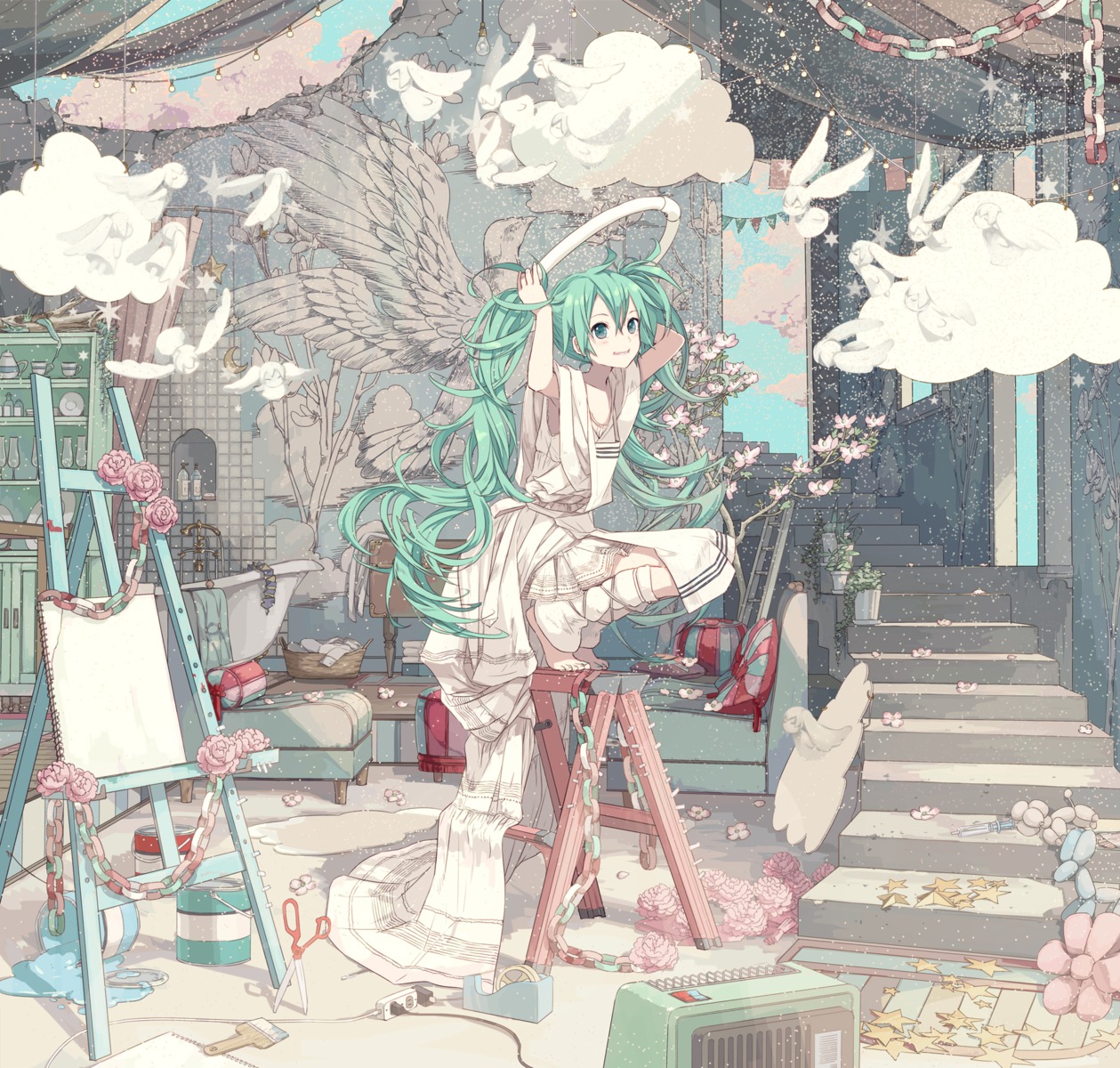 hatsune_miku, ixima, vocaloid