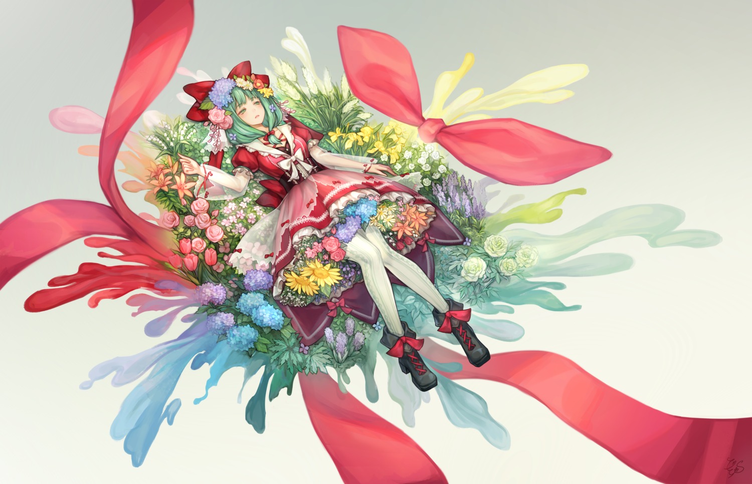 dress, echoes_(cassandratree), heels, kagiyama_hina, lolita_fashion, pantyhose, touhou