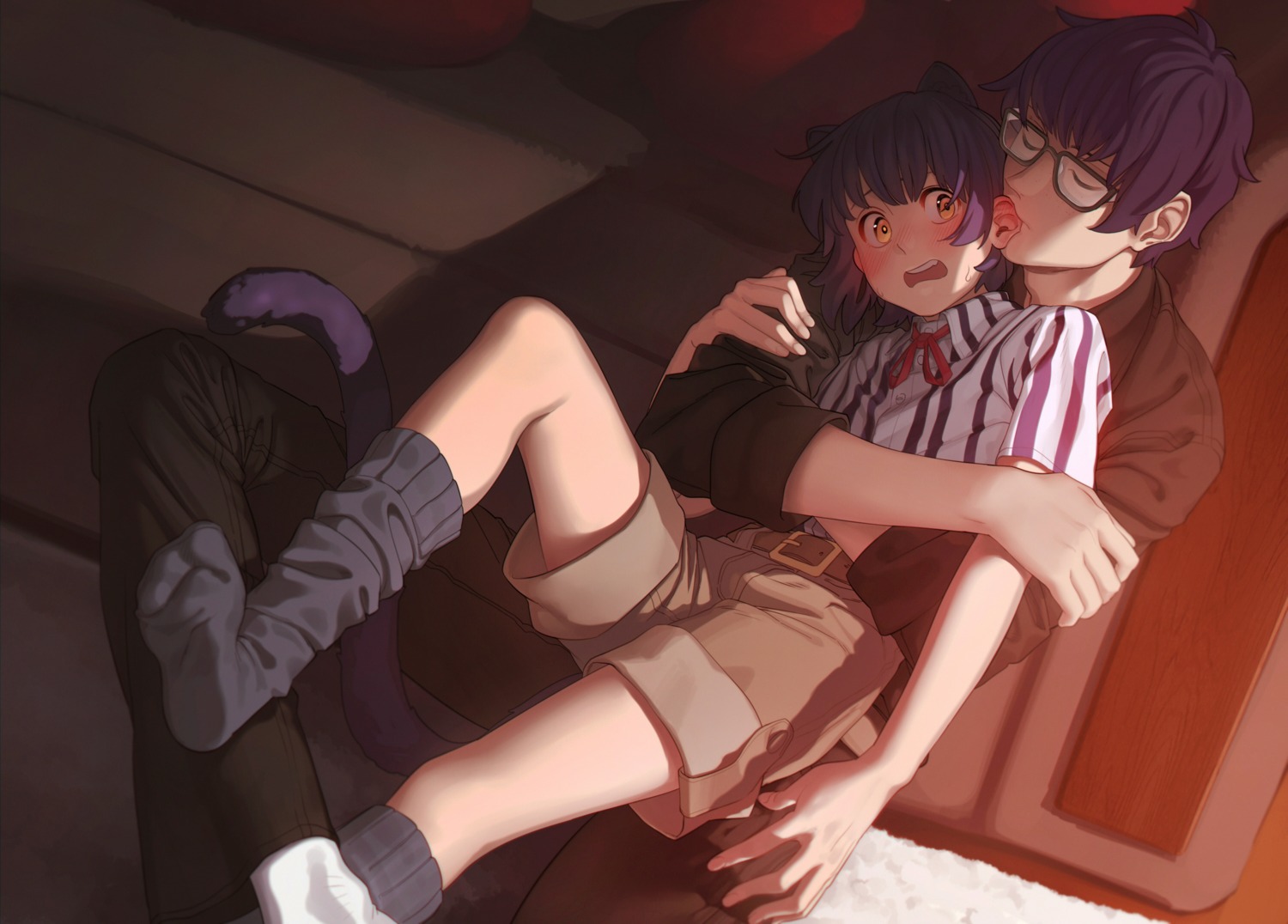 aconitea, animal_ears, male, megane, nekomimi, tail, yaoi