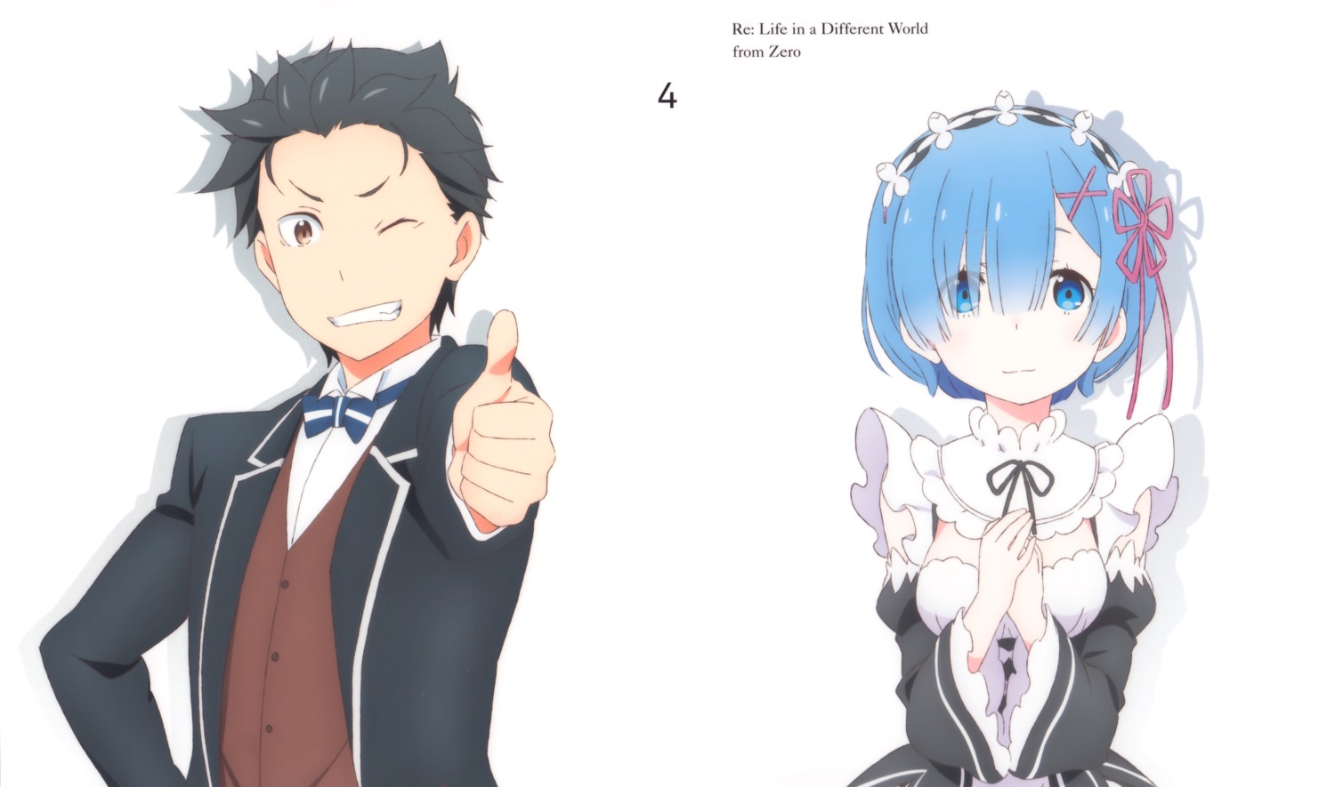 maid, natsuki_subaru, re:zero_kara_hajimeru_isekai_seikatsu, rem_(re_zero), sakai_kyuuta