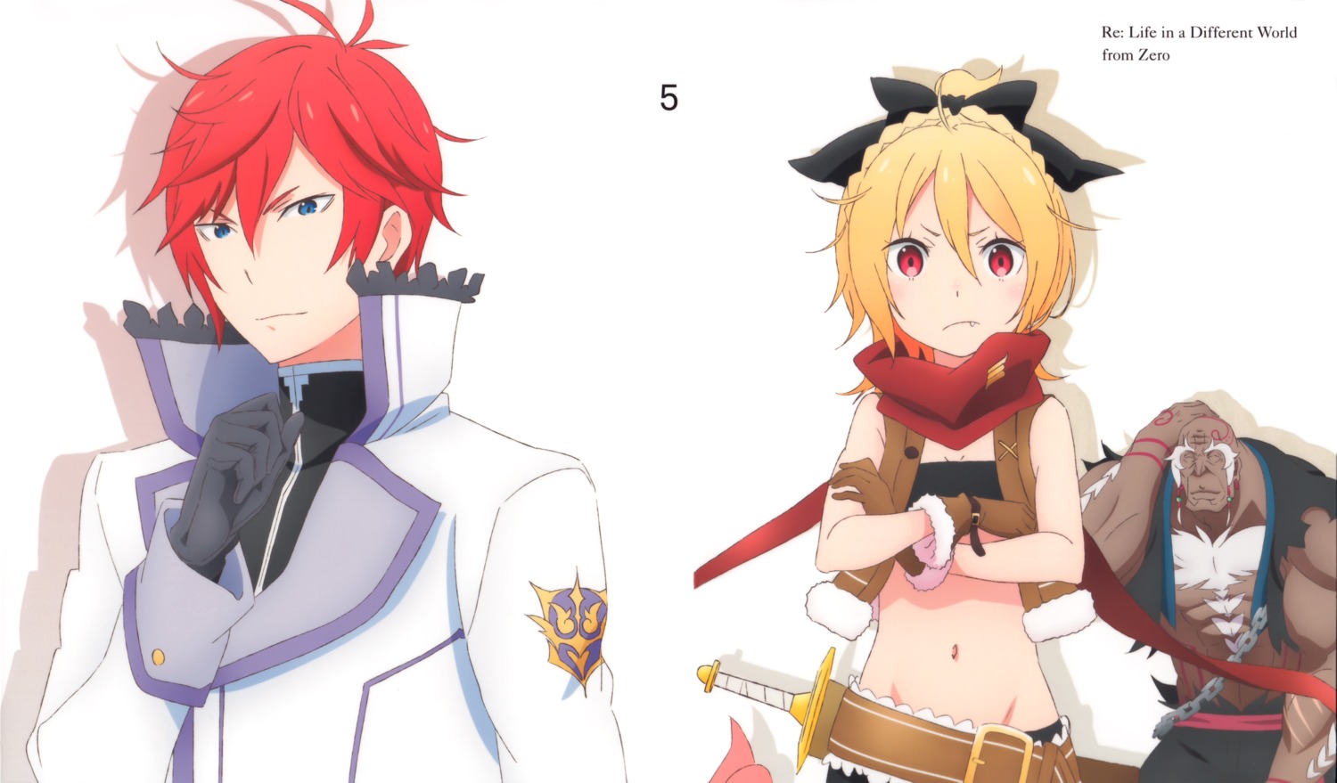 felt_(re_zero), re:zero_kara_hajimeru_isekai_seikatsu, reinhard_van_astrea, sakai_kyuuta, sword, tattoo