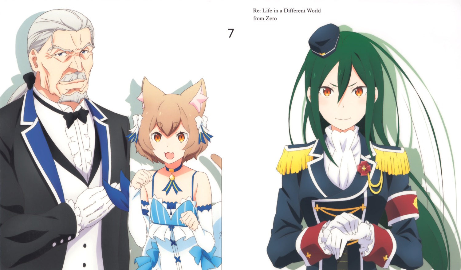 animal_ears, crusch_karsten, felix_argyle, re:zero_kara_hajimeru_isekai_seikatsu, sakai_kyuuta, tail, trap, uniform