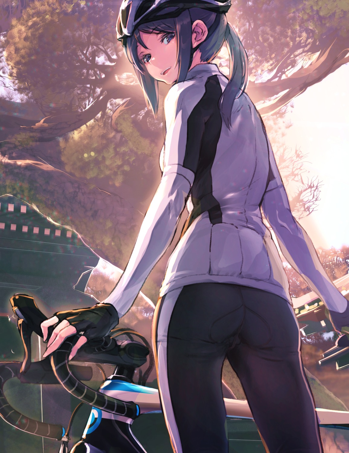 afukuro, ass, bike_shorts, minami_kamakura_koukou_joshi_jitenshabu, sabaku_no_tanuki