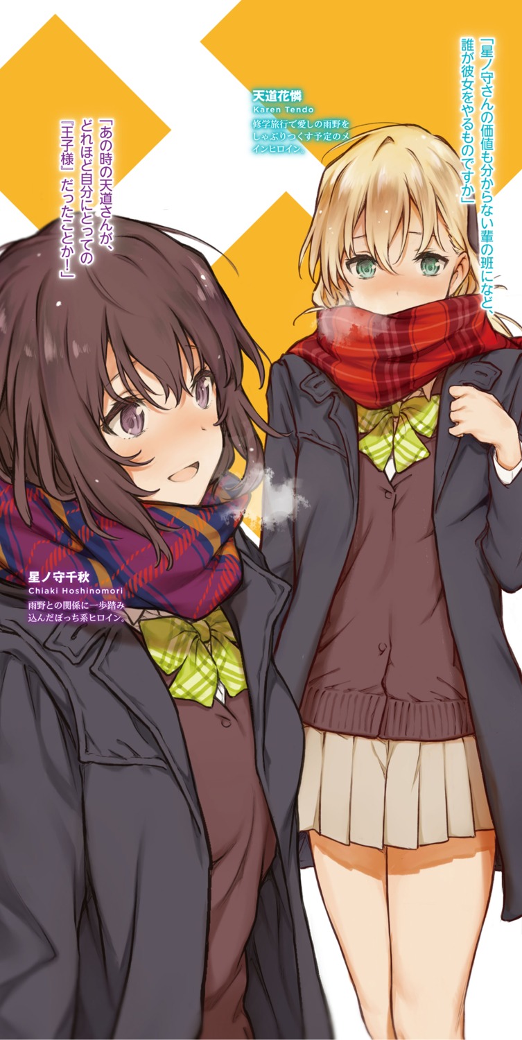 digital_version, gamers!, hoshinomori_chiaki, sabo1038, seifuku, sweater, tendou_karen