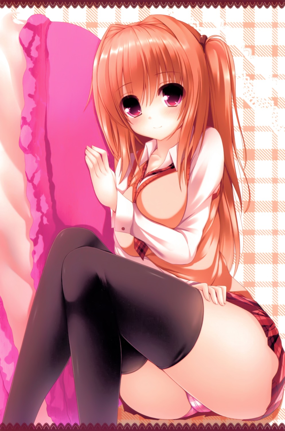 cassini_m_bisuko, pantsu, shimapan, syroh, thighhighs