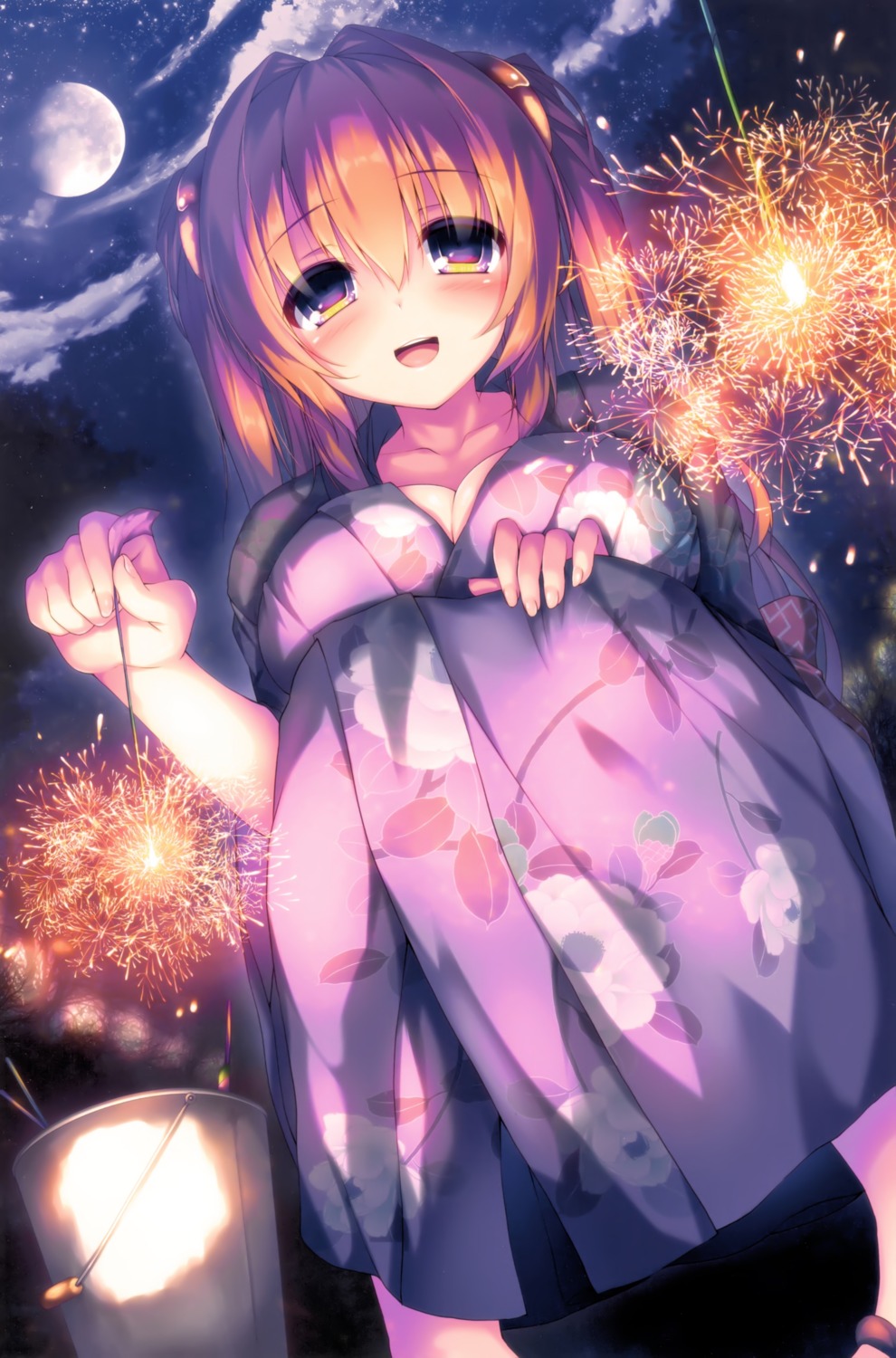 cassini_m_bisuko, cleavage, open_shirt, syroh, yukata