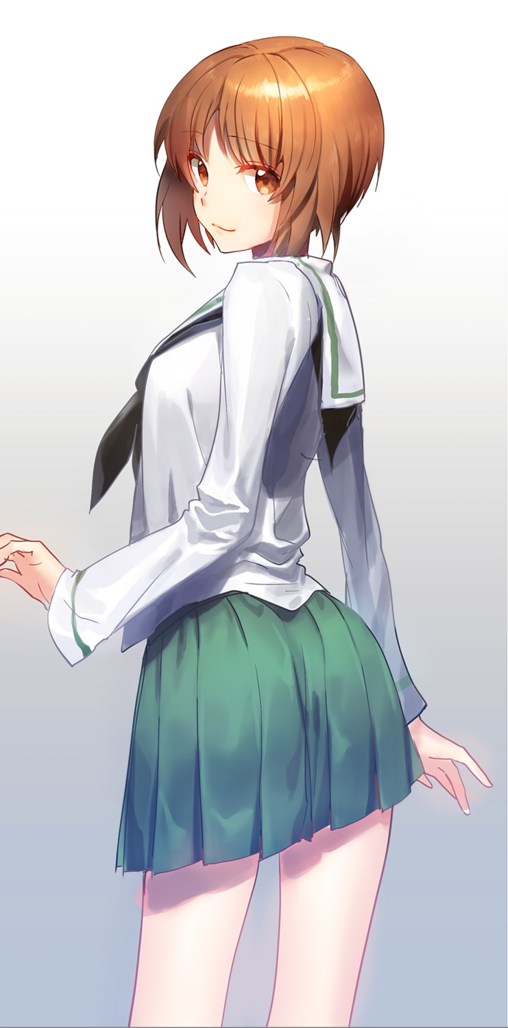 girls_und_panzer, kurumiya_hato, nishizumi_miho, seifuku