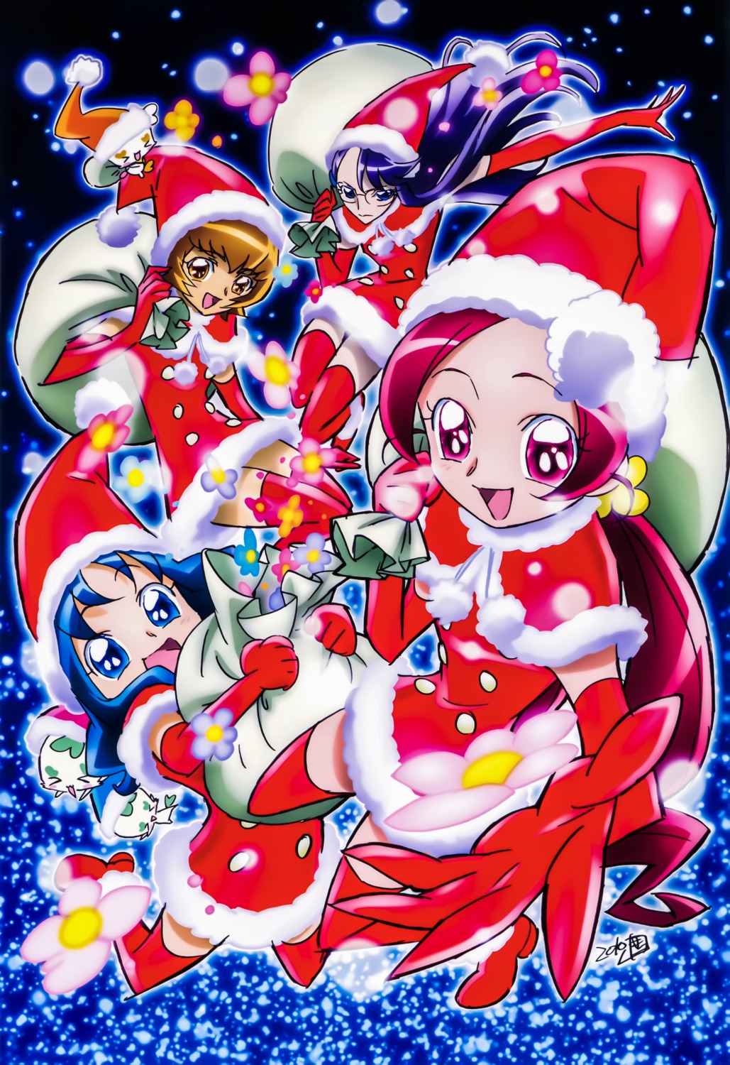 christmas, chypre, coffret, dress, hanasaki_tsubomi, heartcatch_precure!, heels, kurumi_erika