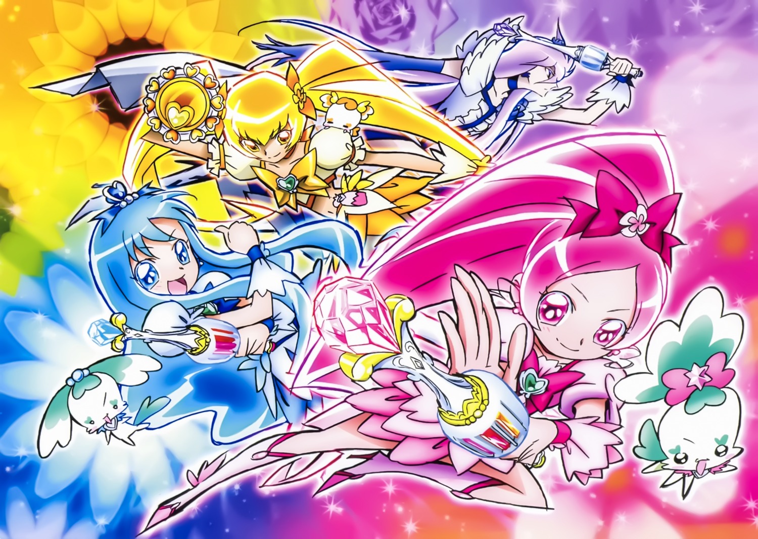 chypre, coffret, hanasaki_tsubomi, heartcatch_precure!, heels, kurumi_erika, myoudouin_itsuki, potpourri_(precure)