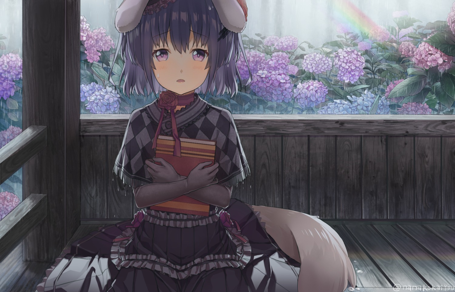 animal_ears, dress, piza_rokumai, tail
