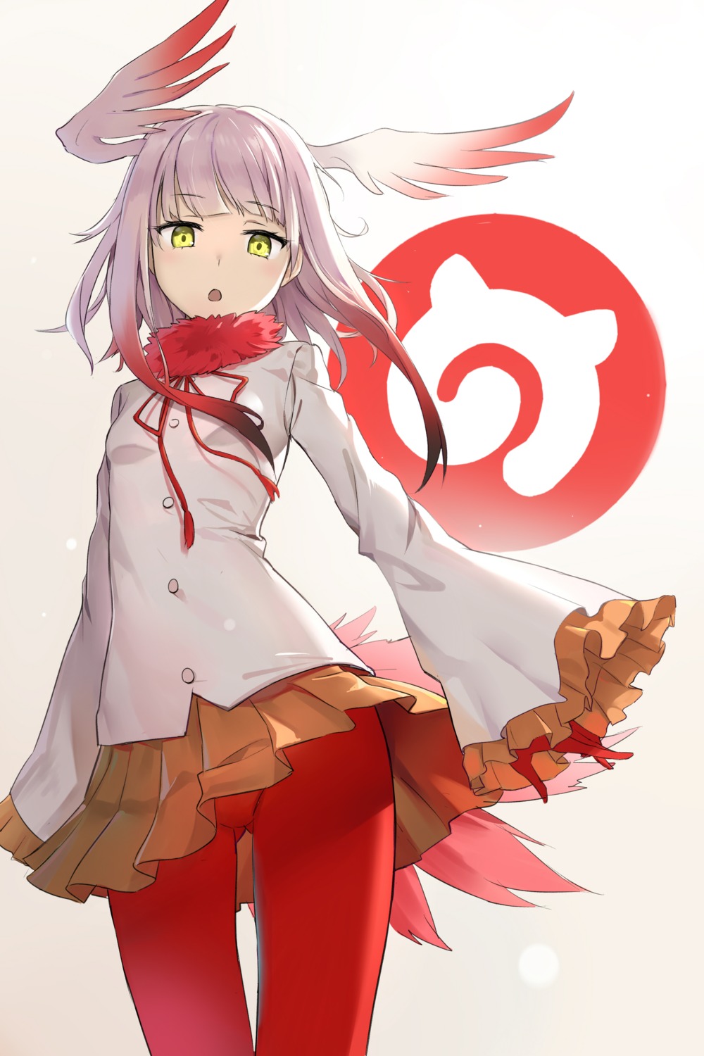 crested_ibis, fightpower, kemono_friends, pantyhose, tail, wings