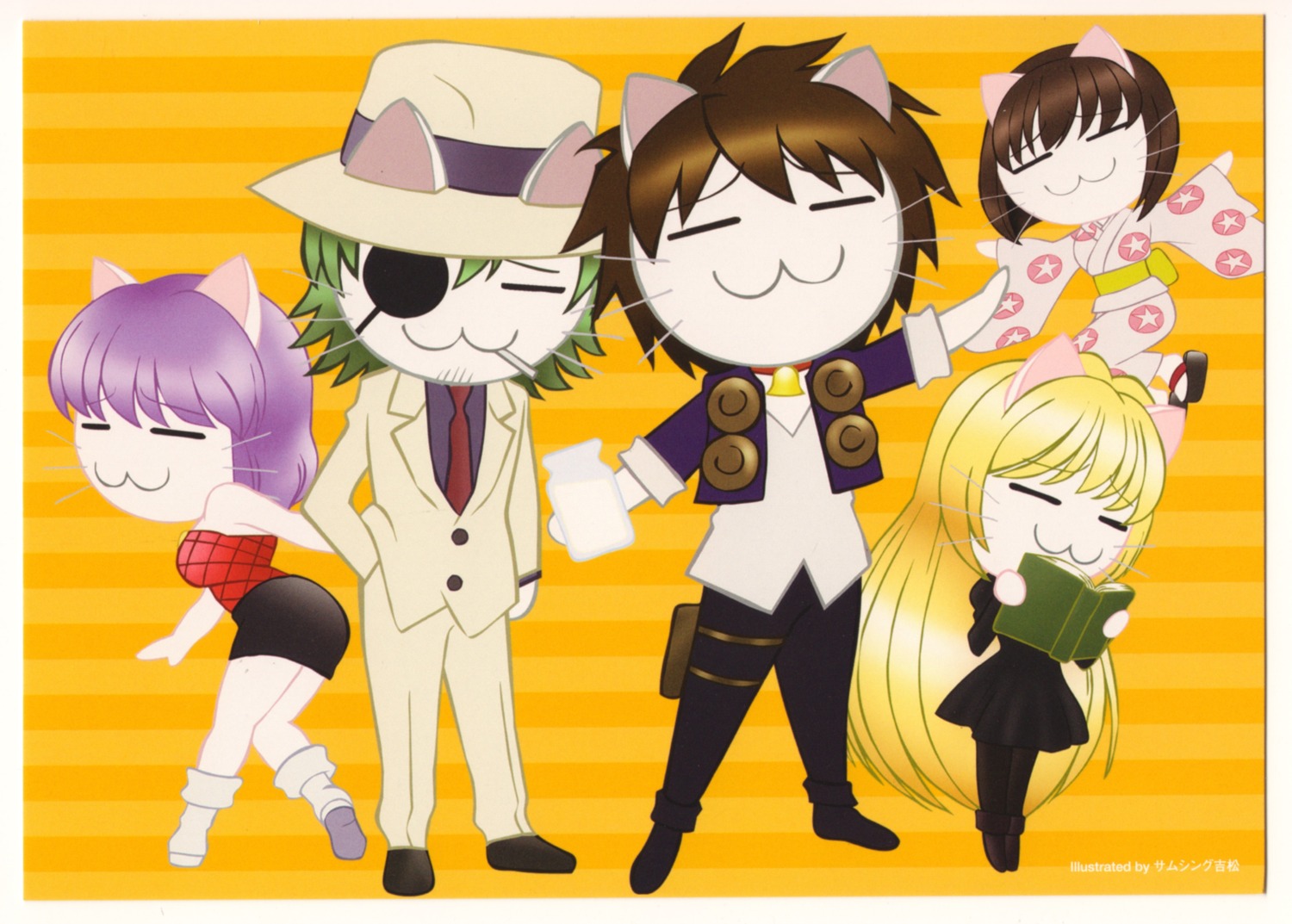 black_cat, eve, minatsuki_saya, rinslet_walker, sven_volfied, train_heartnet