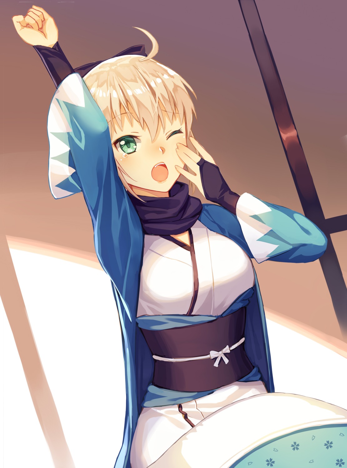 fate/grand_order, japanese_clothes, kibamigohann, okita_souji_(fate)