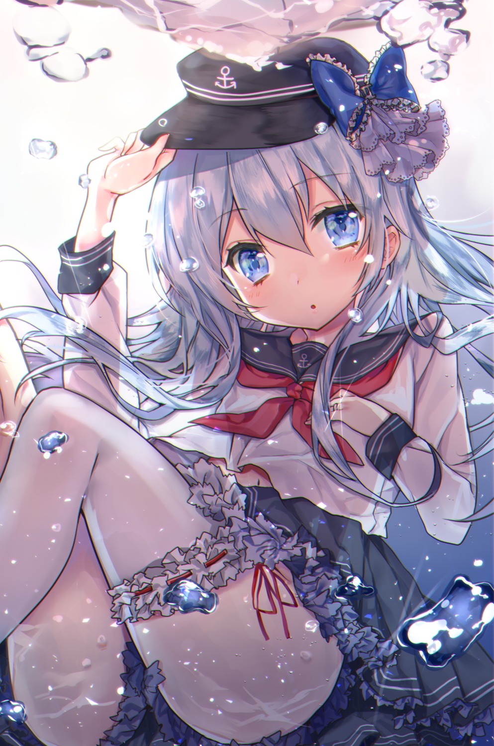 garter, hibiki_(kancolle), hoshimiya_nazuna, kantai_collection, seifuku