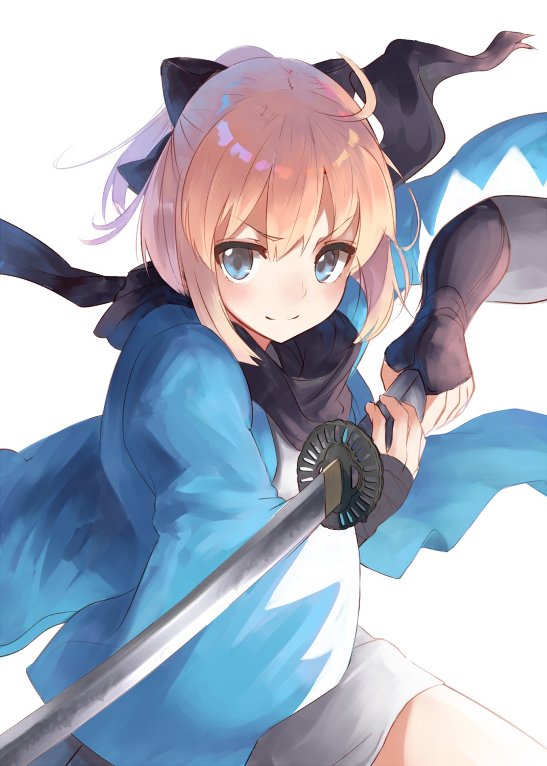 fate/grand_order, japanese_clothes, jazztaki, okita_souji_(fate), sword