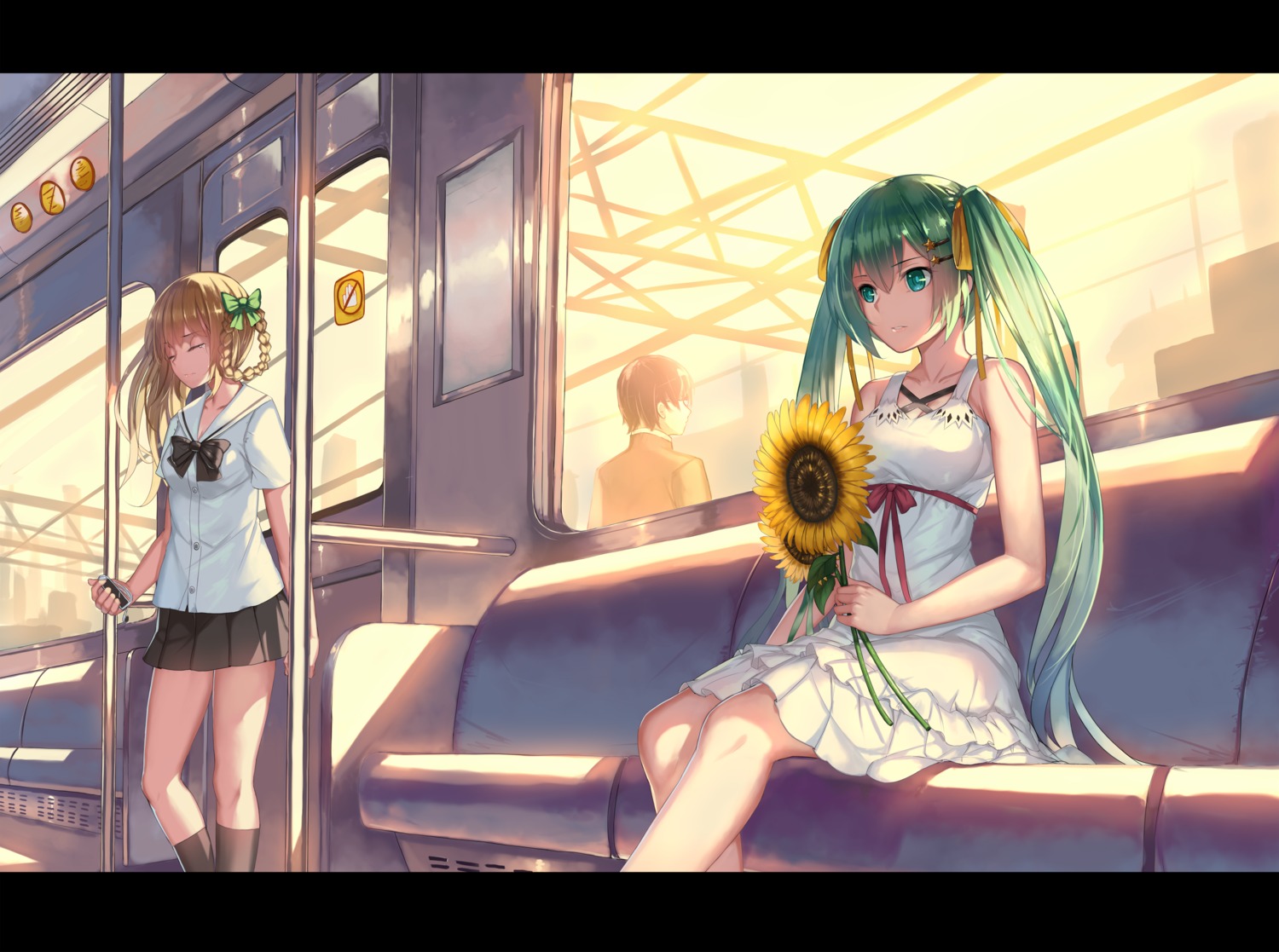 dress, hatsune_miku, musyne_xsk, seifuku, summer_dress, vocaloid