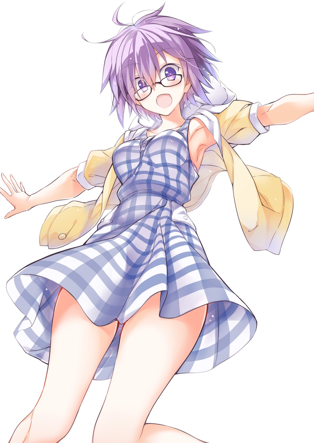 dress, fate/grand_order, fate/stay_night, mash_kyrielight, megane, tasuku