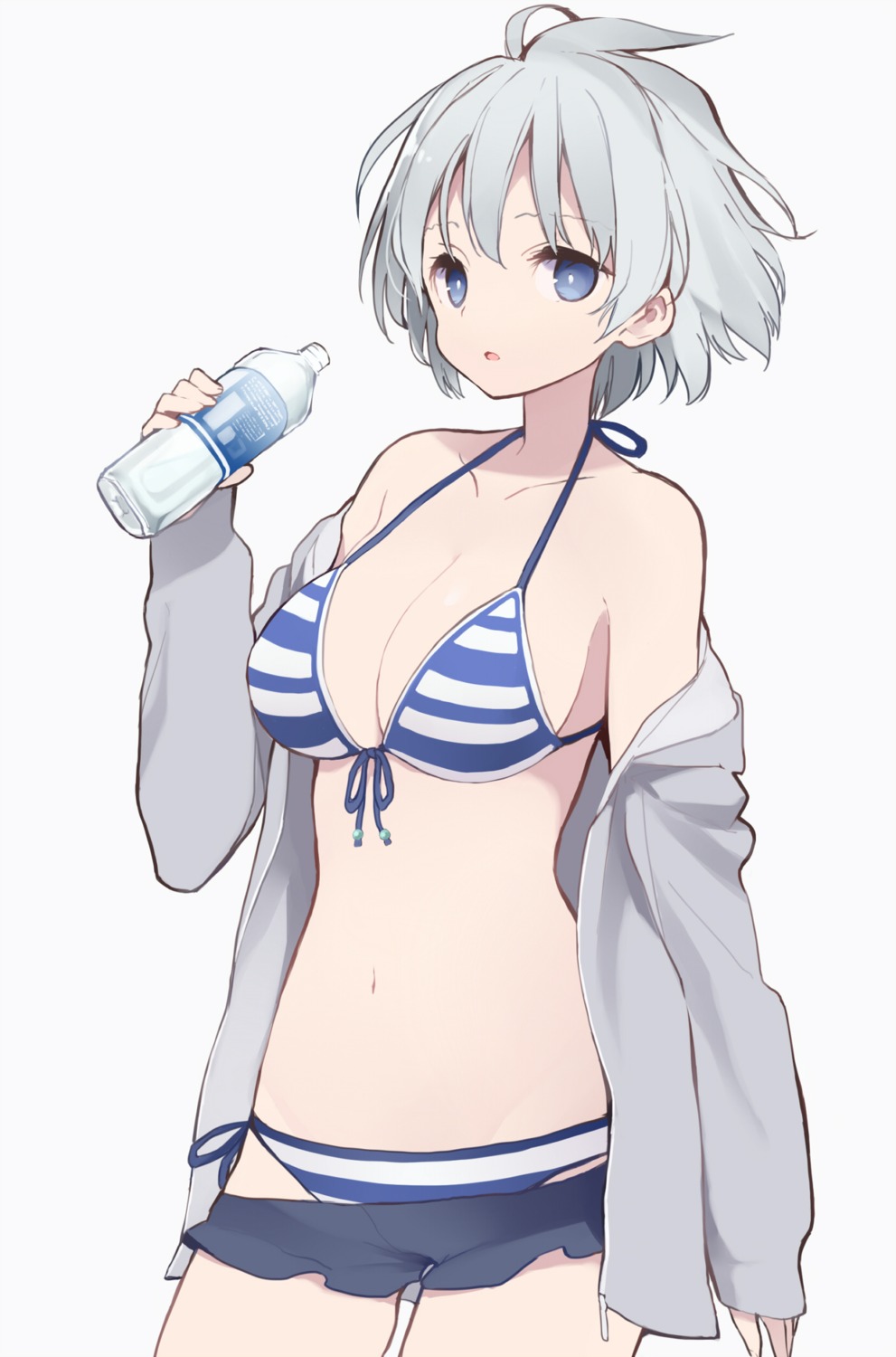 bikini, cleavage, itsumi_(itumiyuo), open_shirt, saki, swimsuits