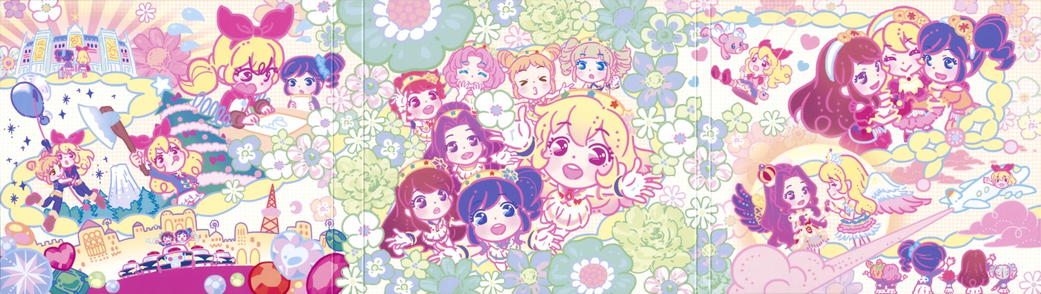 aikatsu!, arisugawa_otome, crease, dress, fixme, hoshimiya_ichigo, ichinose_kaede, ishikawa_kayoko