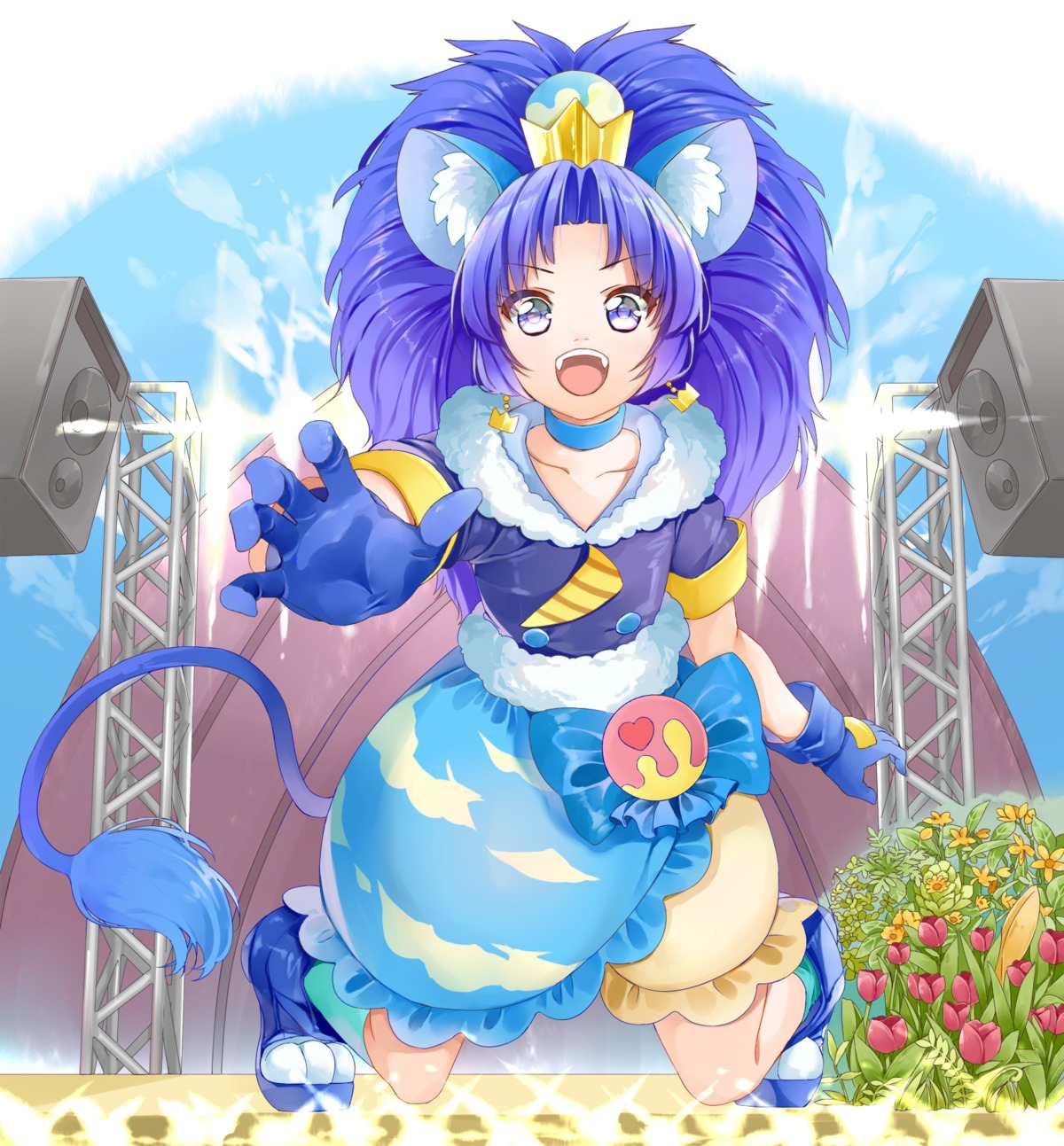 animal_ears, kirakira_precure_a_la_mode, precure, tail, tategami_aoi, yuutarou_(pixiv822664)
