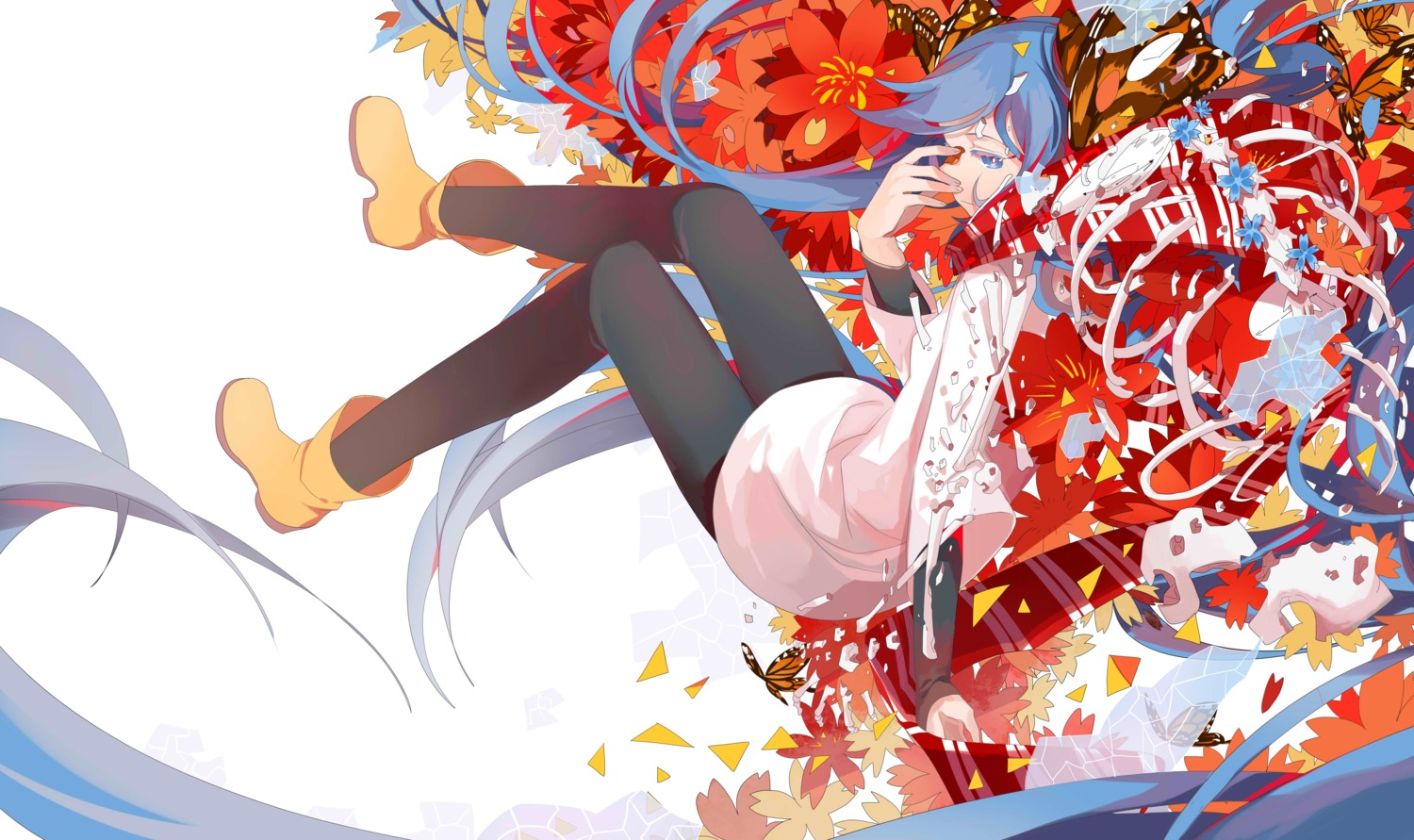 hatsune_miku, pantyhose, vocaloid, xiaonuo_(1906803064)