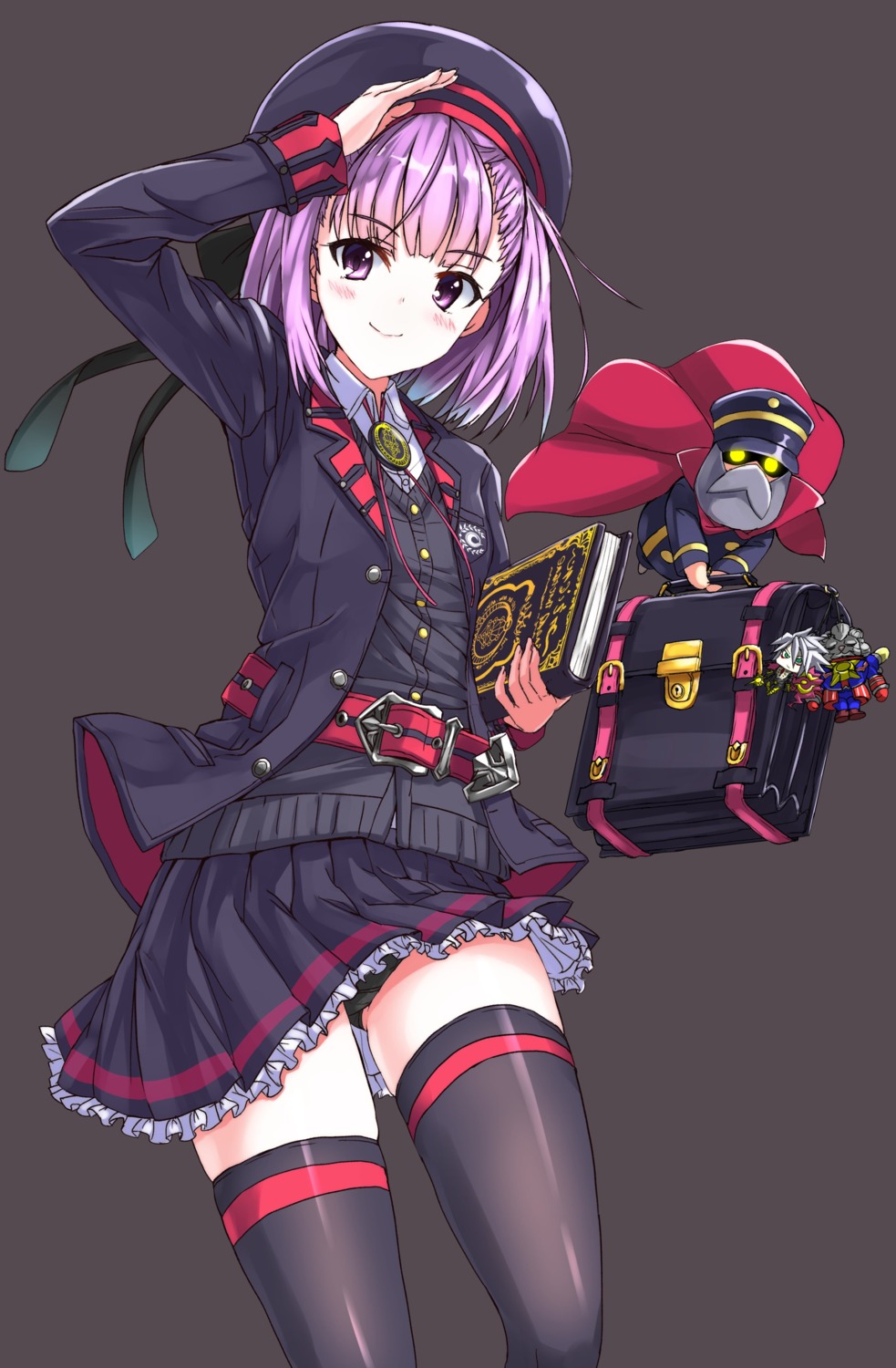 fate/grand_order, helena_blavatsky_(fate), pantsu, saiki_rider, seifuku, thighhighs
