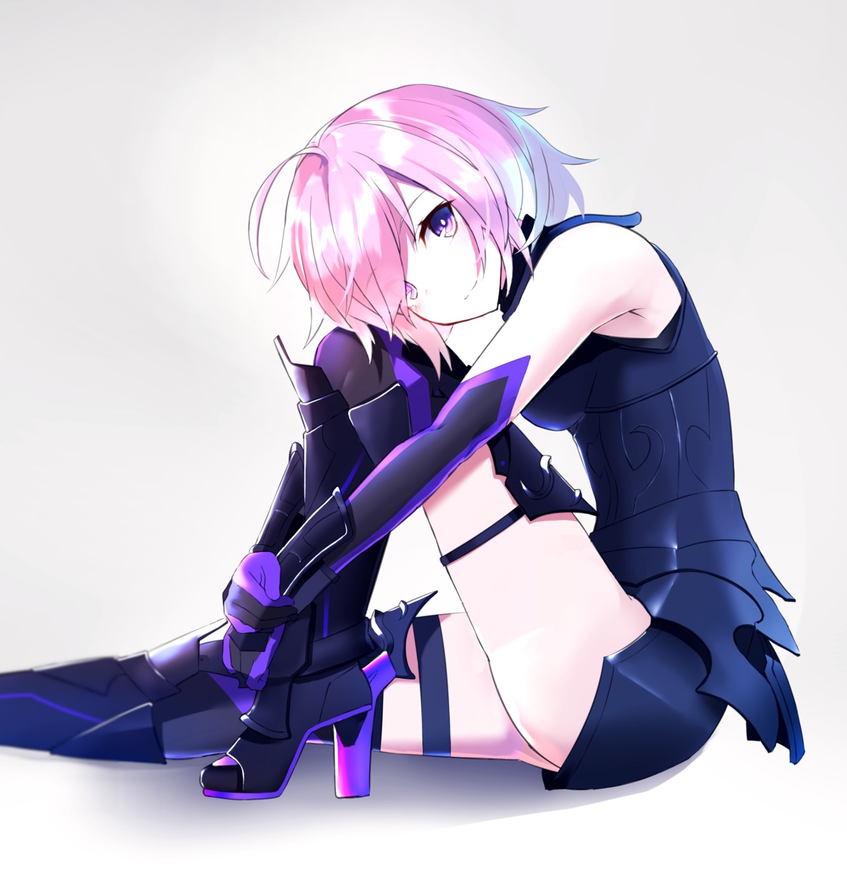 armor, fate/grand_order, garter, heels, mash_kyrielight, naitsu, thighhighs