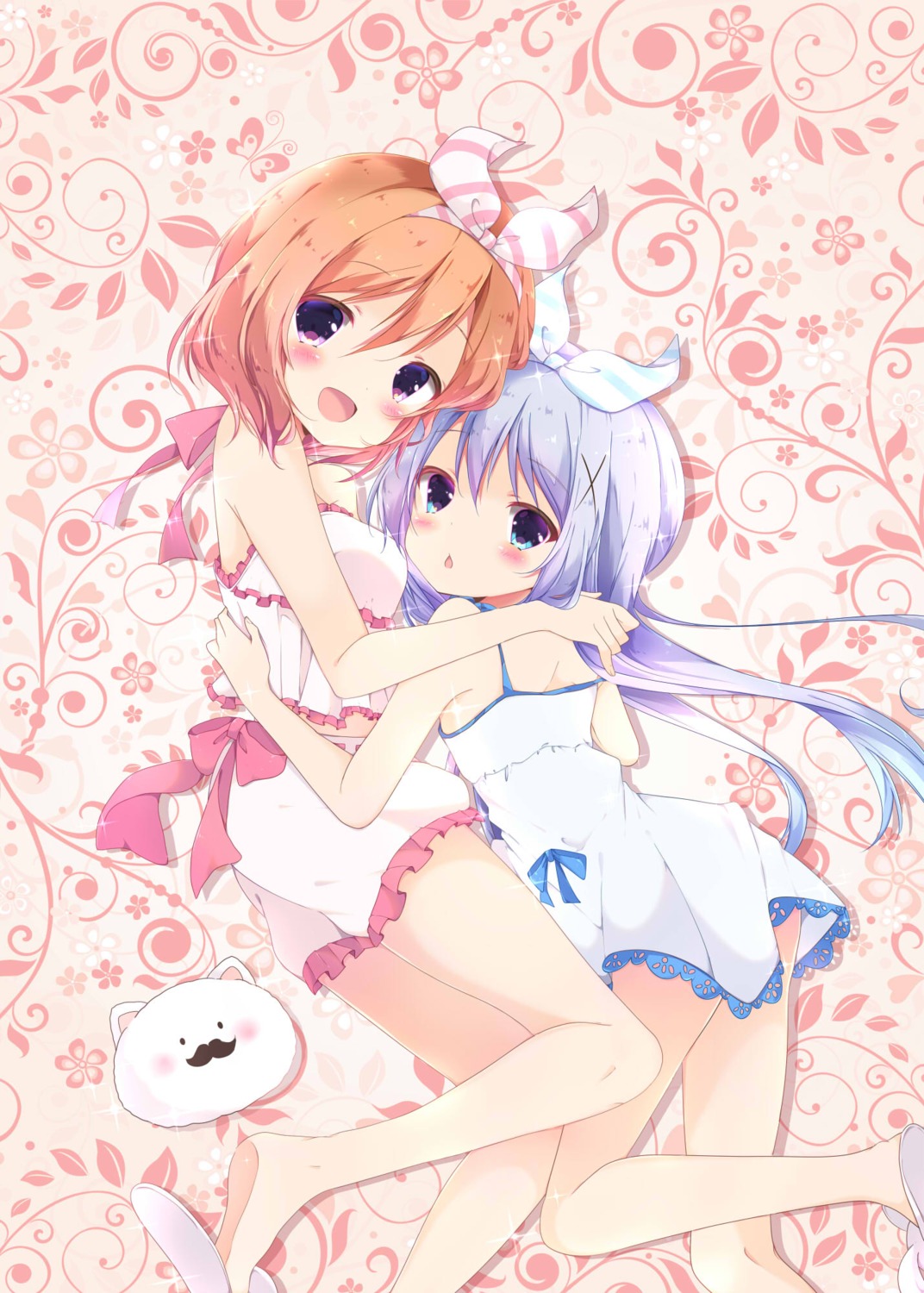 dress, gochuumon_wa_usagi_desu_ka?, hoto_cocoa, kafuu_chino, kiyo_(yamazoe1122), tippy_(gochiusa)