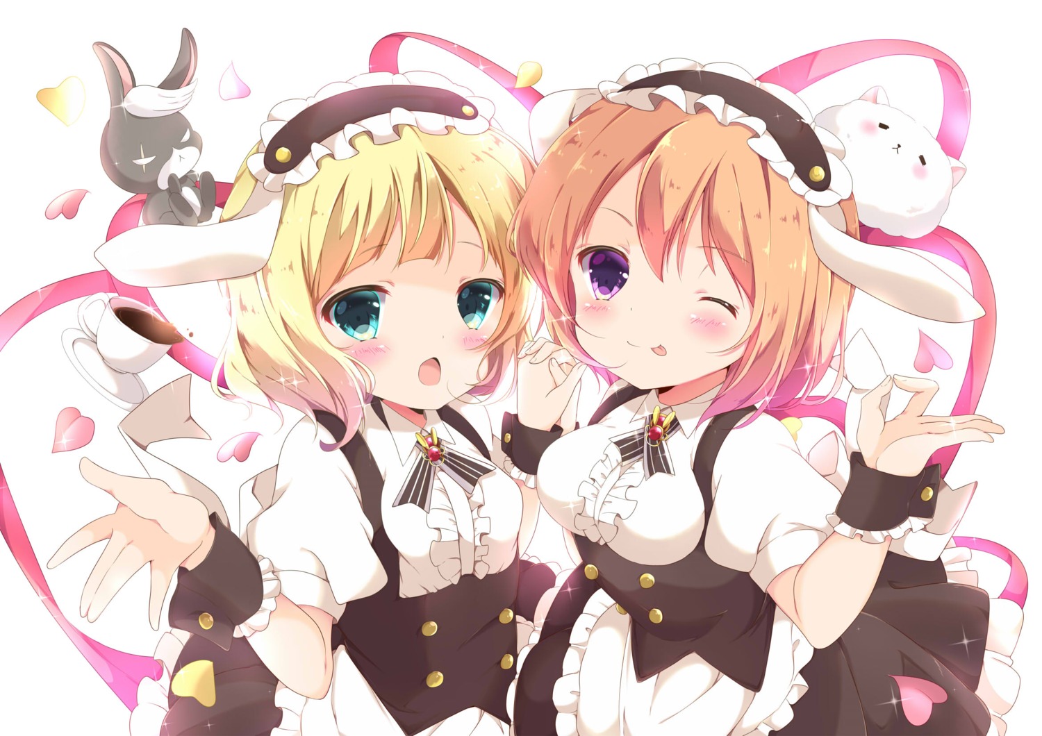 gochuumon_wa_usagi_desu_ka?, hoto_cocoa, kirima_sharo, kiyo_(yamazoe1122), maid, waitress