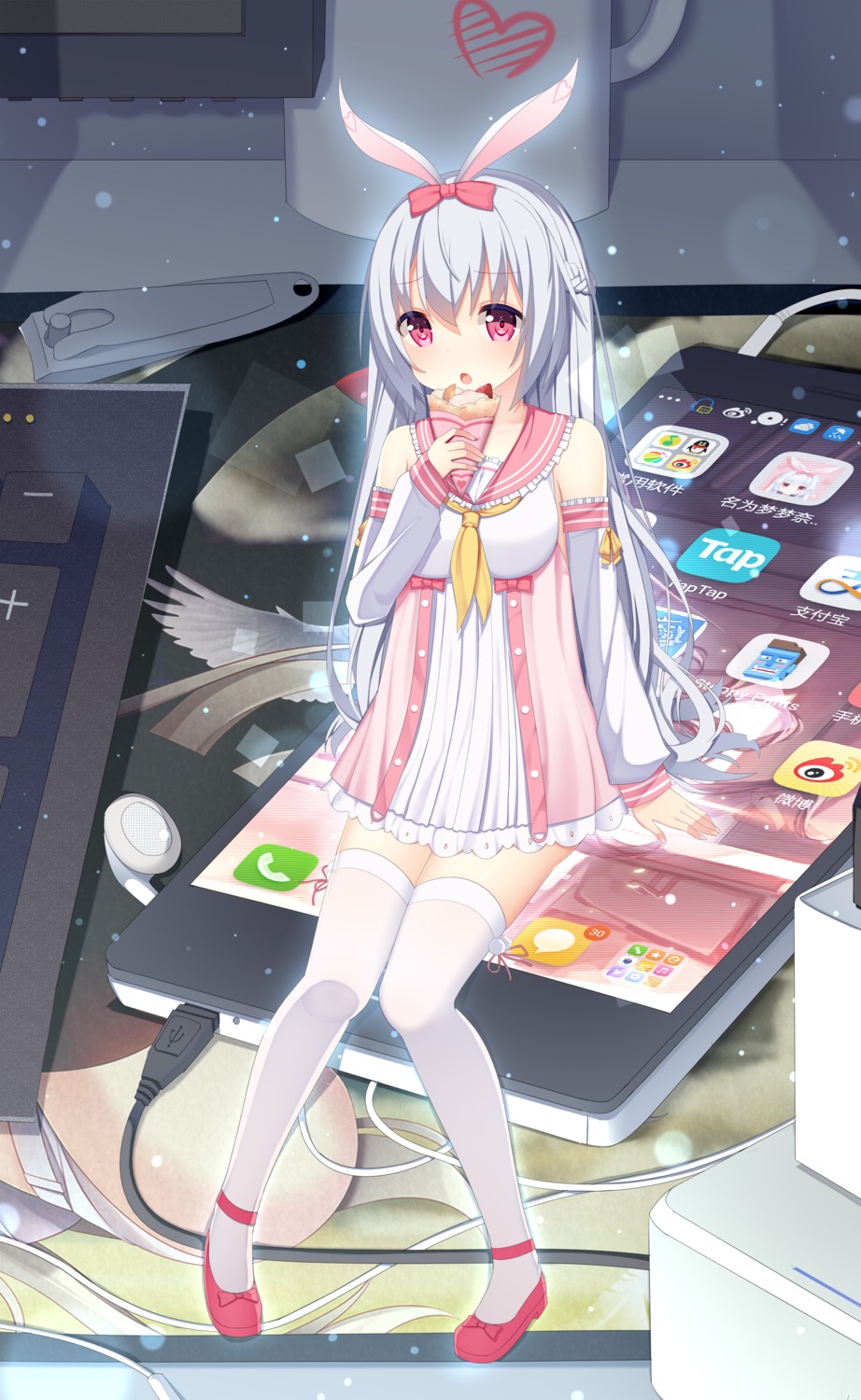 dress, jyt, momona_(mimikko), thighhighs