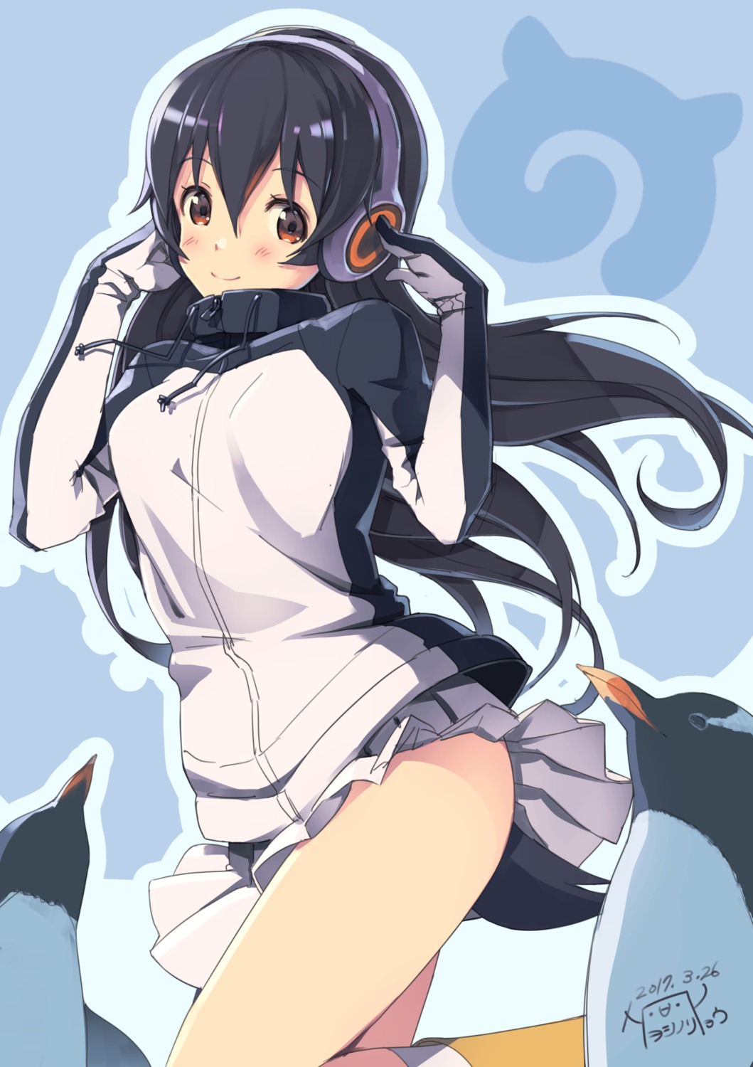 gentoo_penguin, headphones, kemono_friends, penguin, yoshino_ryou