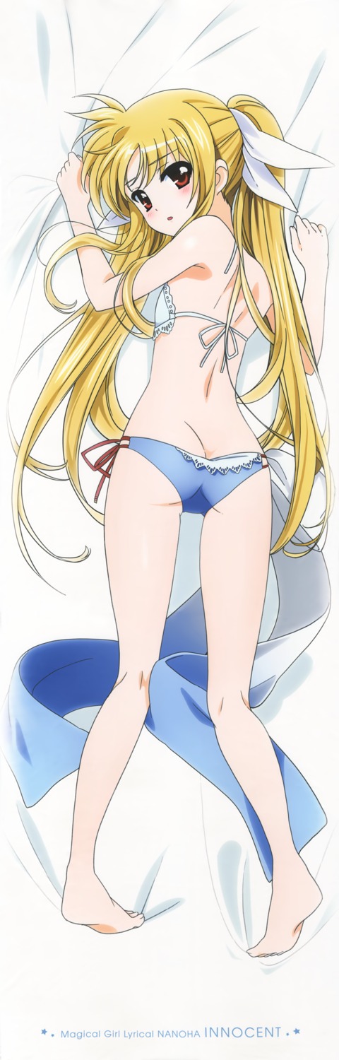 ass, bikini, dakimakura, fate_testarossa, mahou_shoujo_lyrical_nanoha, mahou_shoujo_lyrical_nanoha_innocent, swimsuits