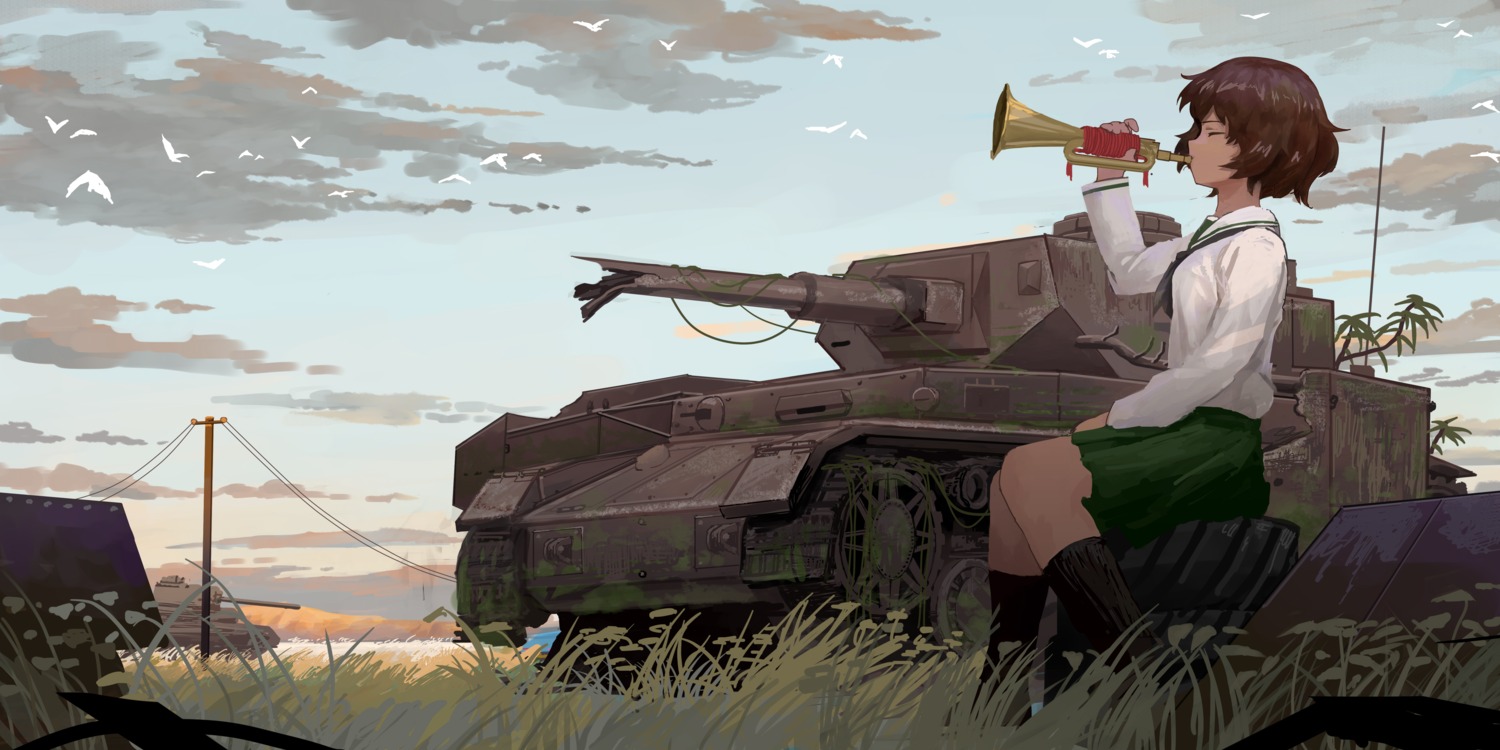 akiyama_yukari, girls_und_panzer, seifuku, tomiya7112