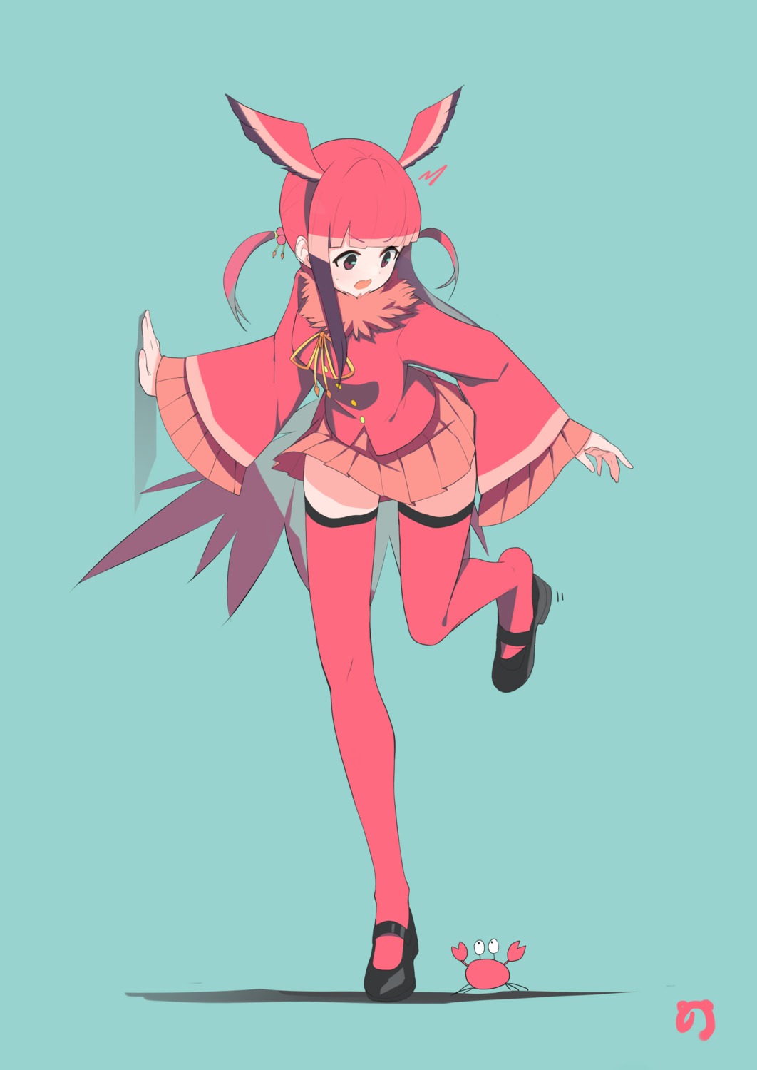 famy_siraso, kemono_friends, scarlet_ibis, thighhighs, wings