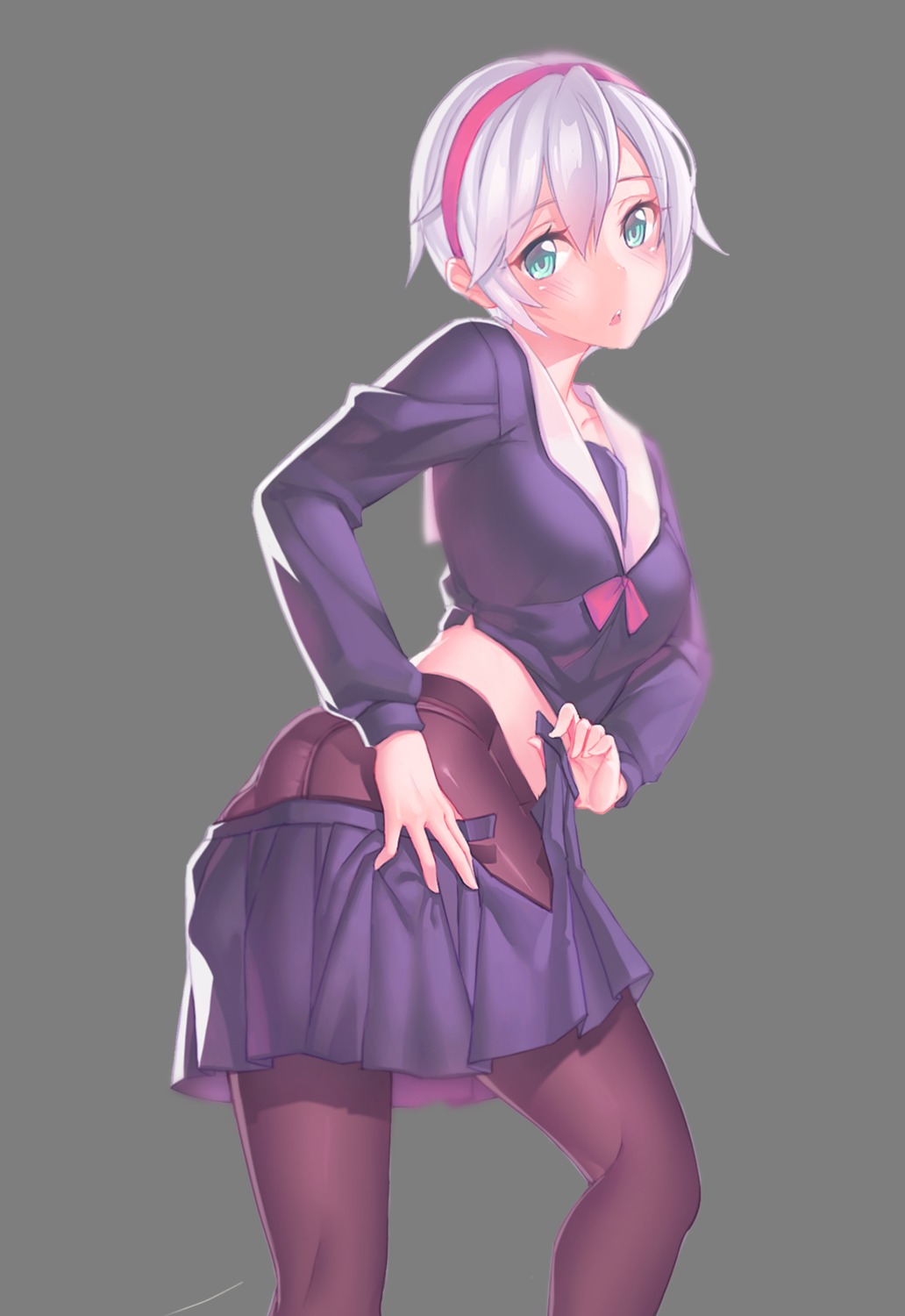 fiodo, pantsu, pantyhose, seifuku, transparent_png, undressing
