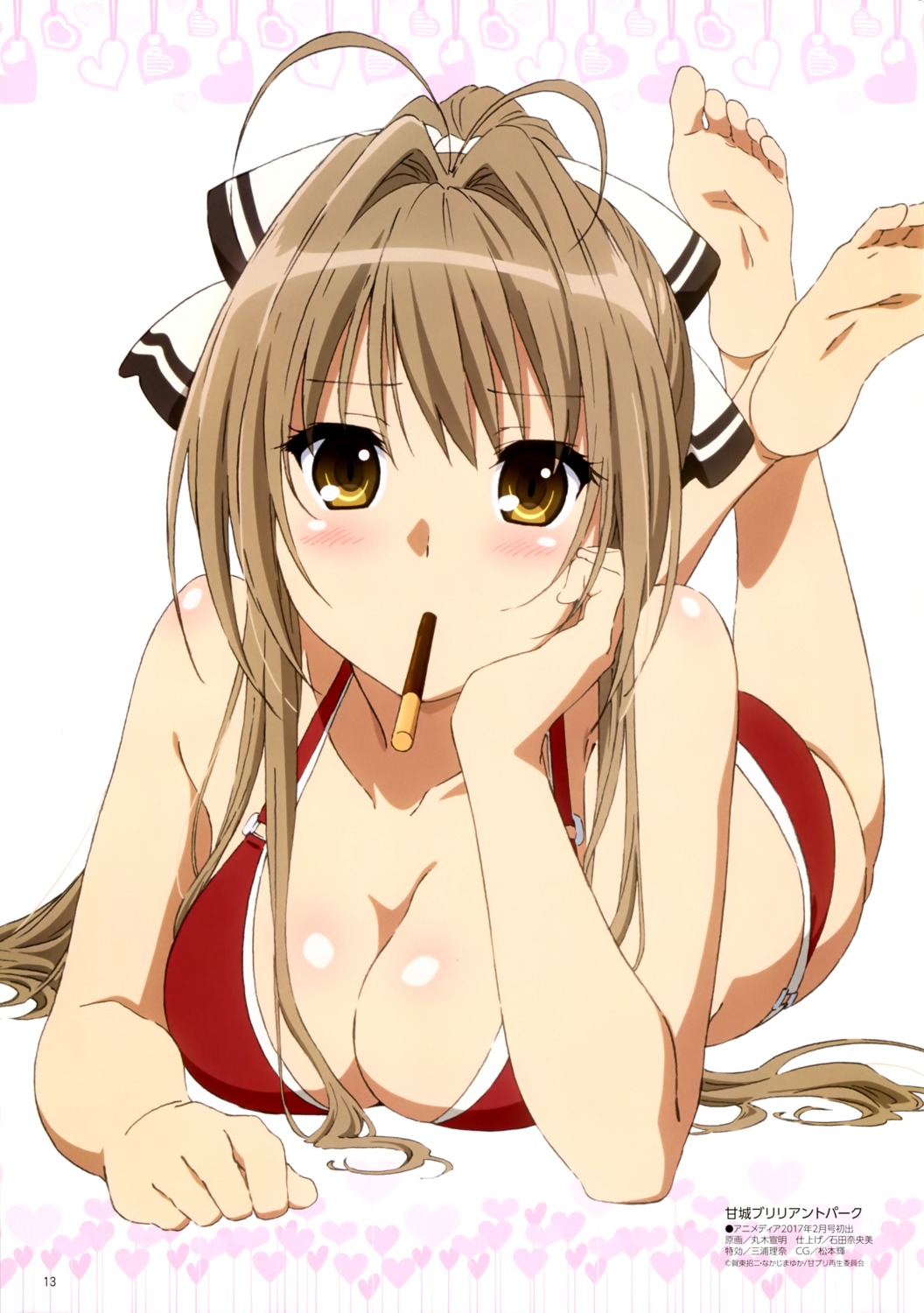 amagi_brilliant_park, bikini, cleavage, feet, maruki_nobuaki, sento_isuzu, swimsuits