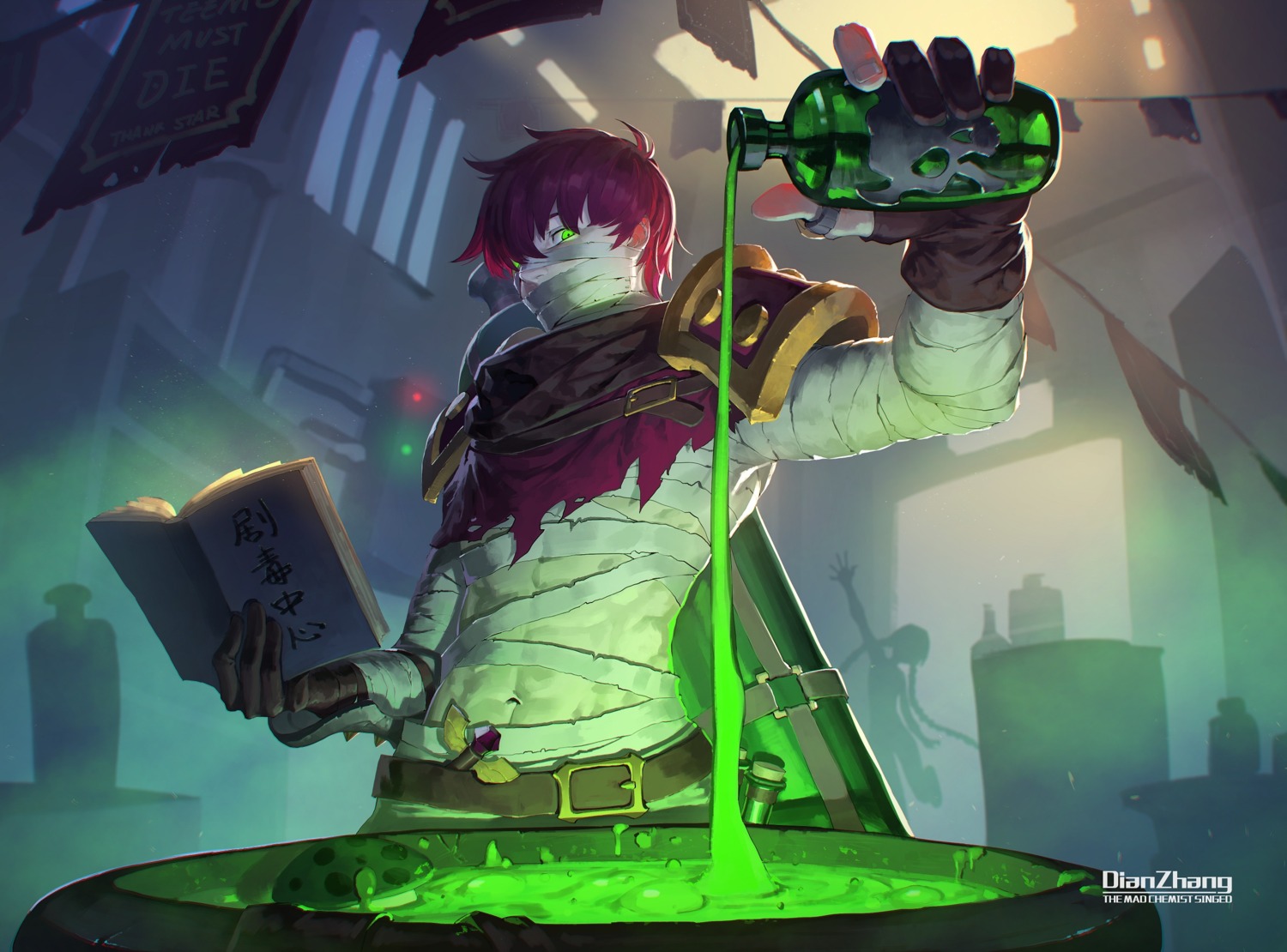 jinx, league_of_legends, male, rekaerb_maerd, singed_(league_of_legends)