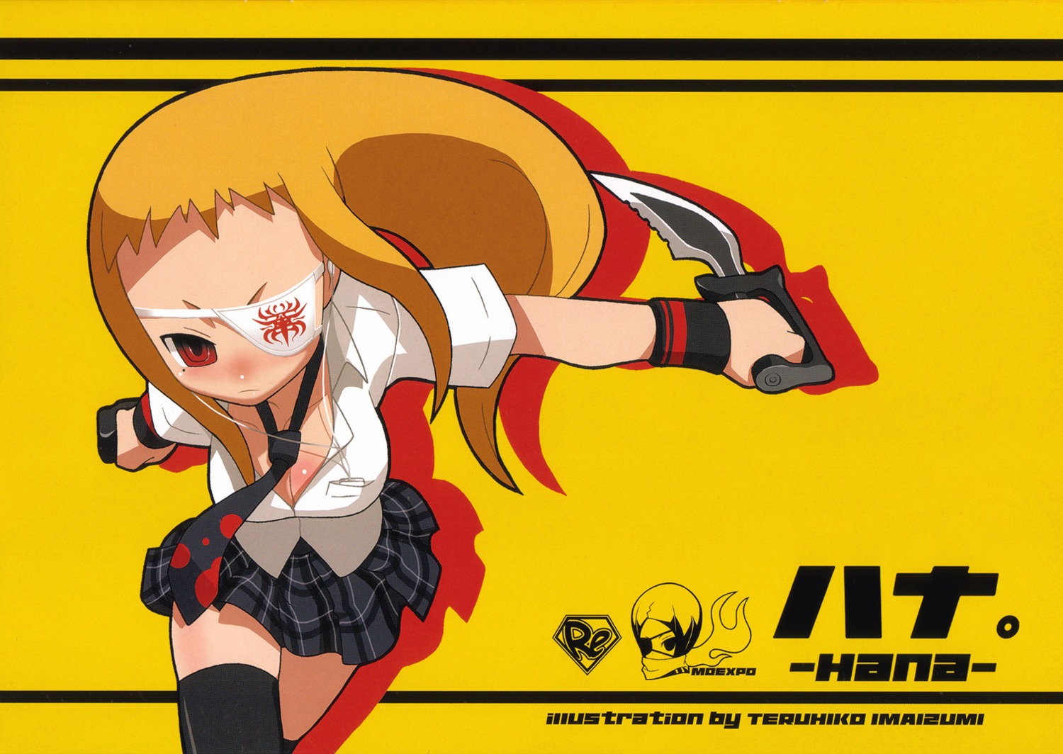 cleavage, eyepatch, imaizumi_teruhiko, seifuku