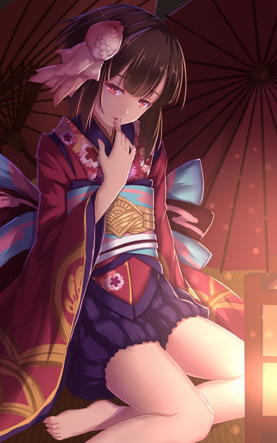 bakanoe, japanese_clothes, kagura_(onmyouji), onmyouji, umbrella