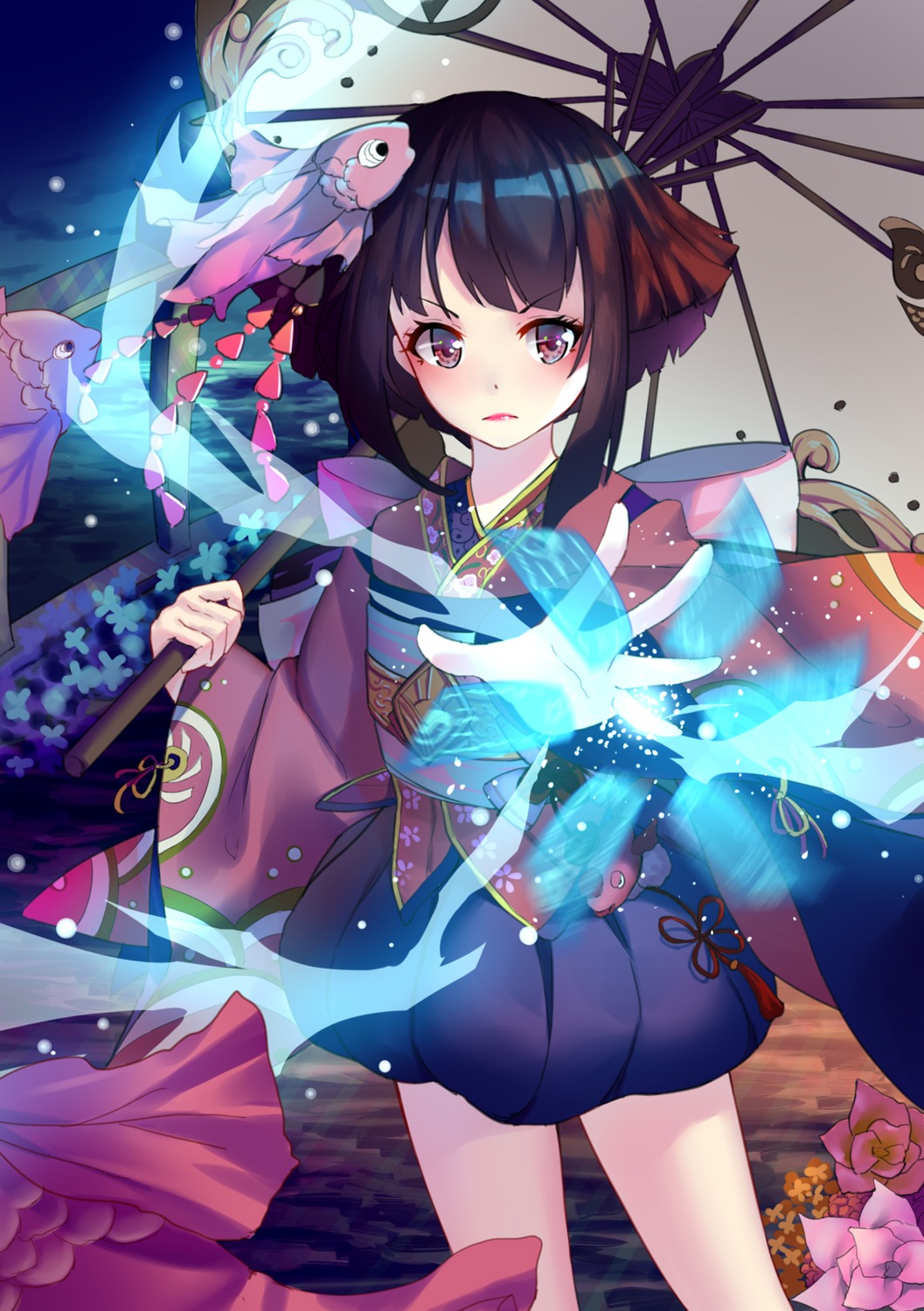 japanese_clothes, qiu_jing_bing, umbrella