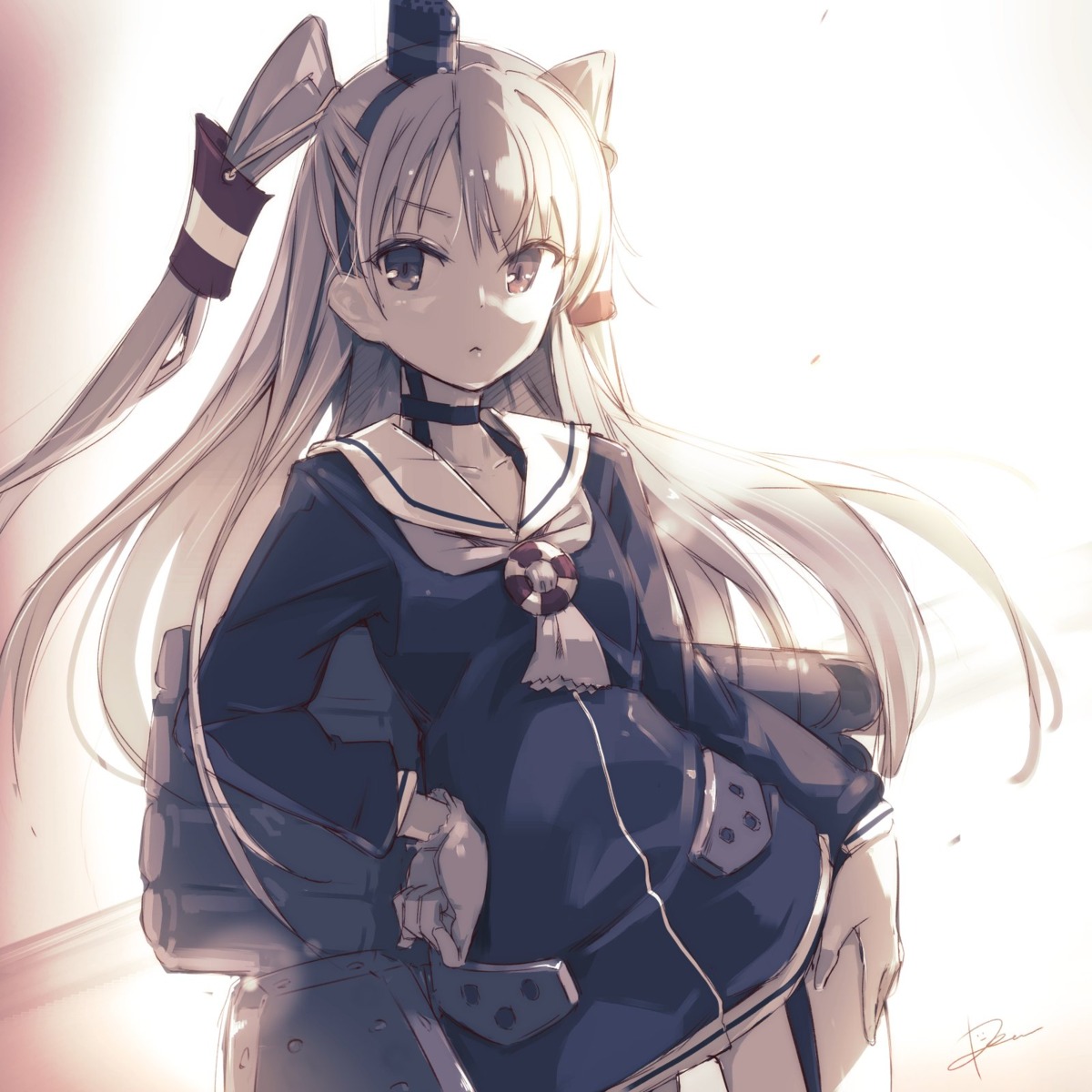 amatsukaze_(kancolle), kantai_collection, pomon_illust, seifuku
