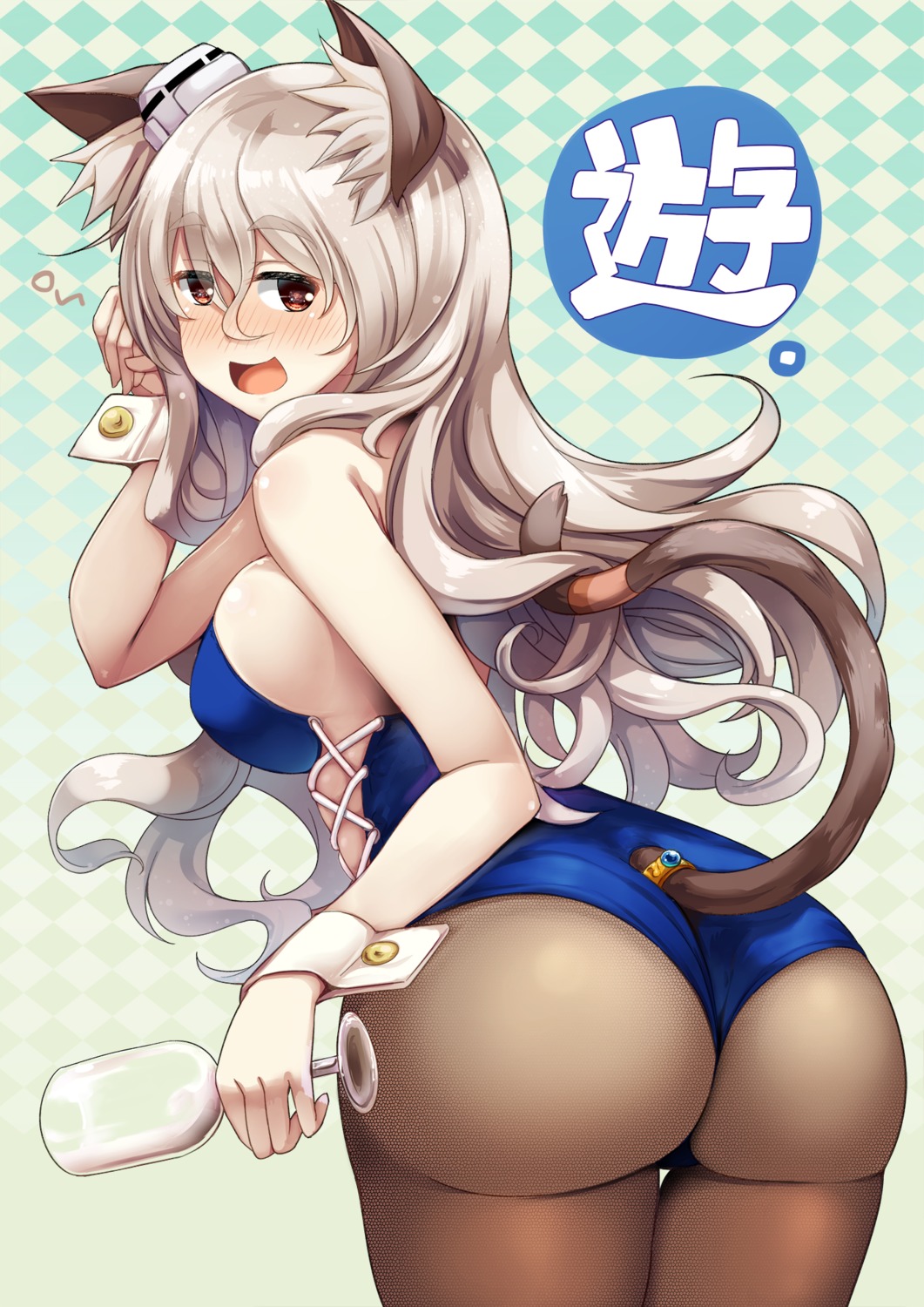 animal_ears, ass, kantai_collection, pantyhose, pola_(kancolle), tail