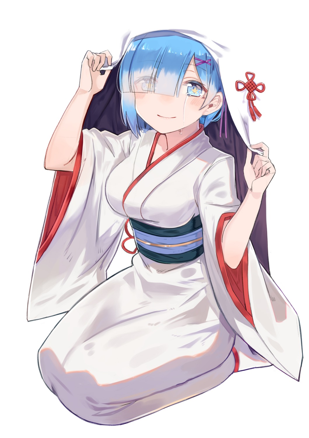 alvein6, kimono, re:zero_kara_hajimeru_isekai_seikatsu, rem_(re_zero)