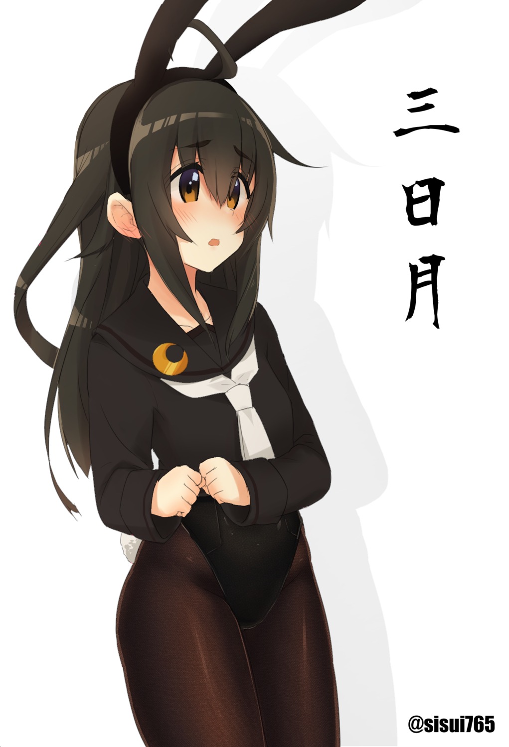 animal_ears, bunny_ears, bunny_girl, kantai_collection, mikazuki_(kancolle), mizuki_yayoi, pantyhose, seifuku