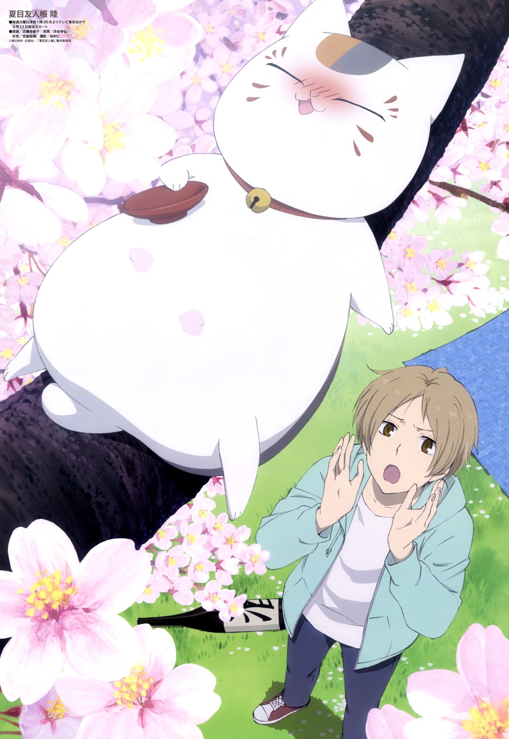 kondou_natsuko, natsume_takashi, natsume_yuujinchou, neko, nyanko, sake