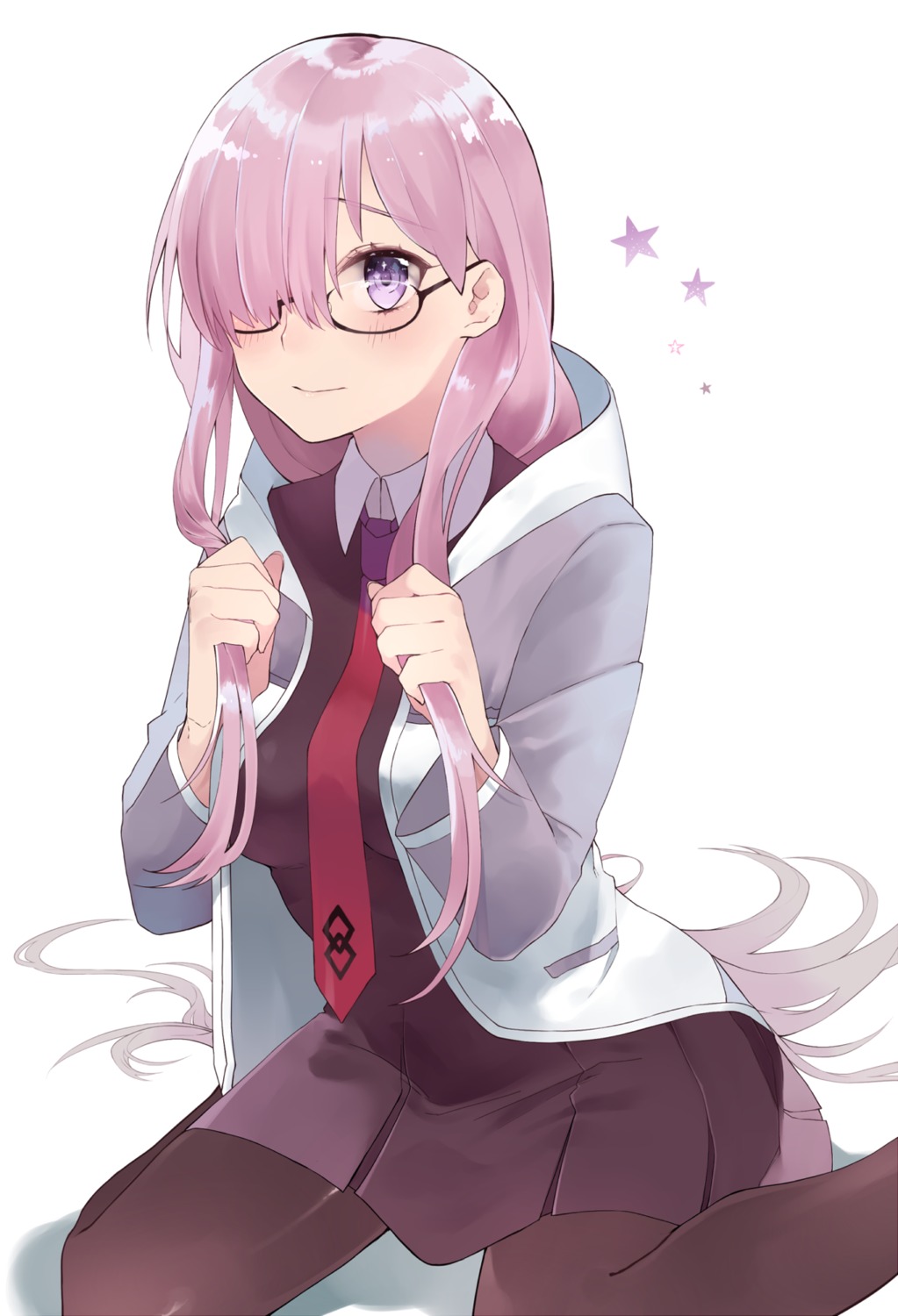 fate/grand_order, ichinosenen, mash_kyrielight, megane, pantyhose