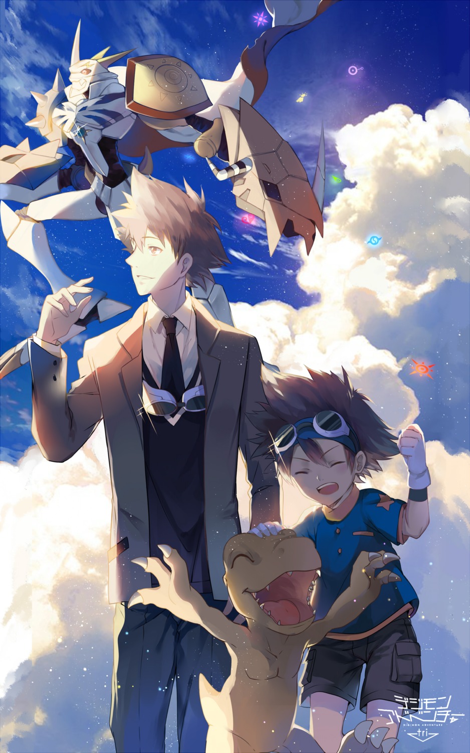 agumon, character_design, digimon, digimon_adventure, digimon_adventure_tri., ekita_xuan, male, monster