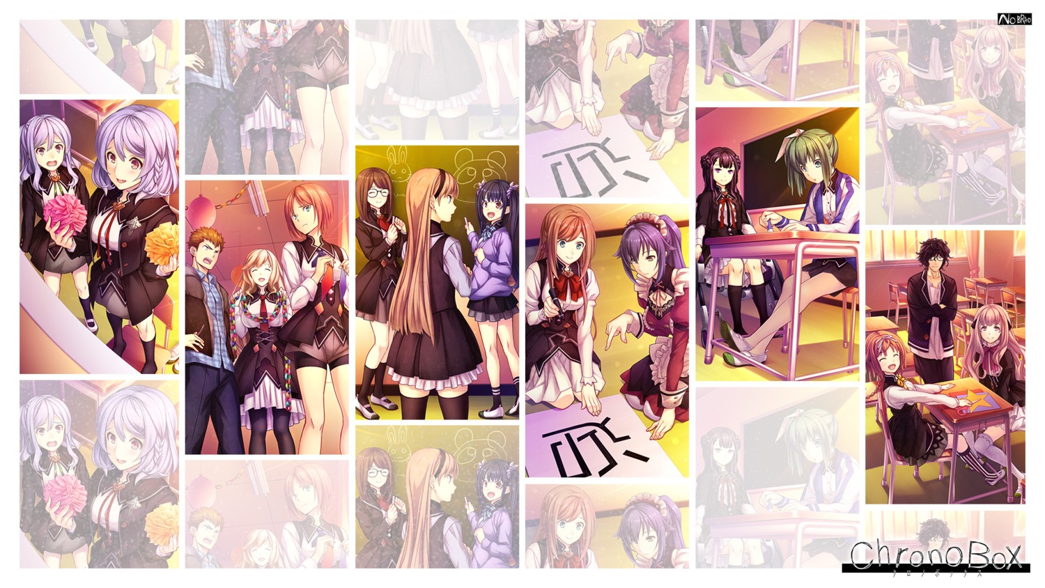 bike_shorts, chrono_box, maid, megane, nagahama_megumi, no_brand, seifuku, sweater